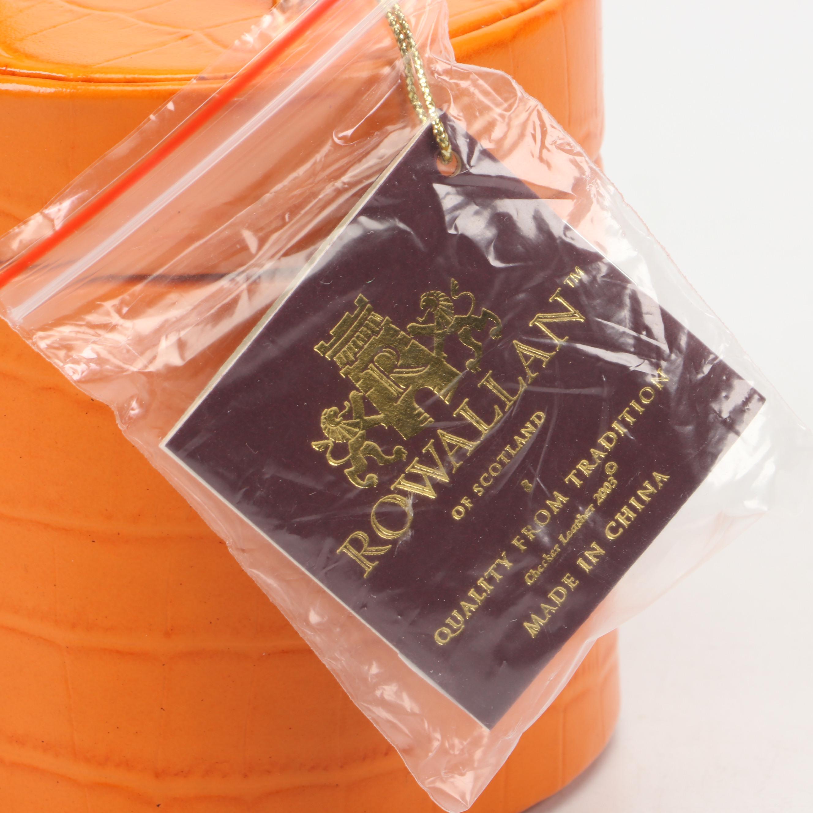 Rowallan Crocodile Embossed and Pebbled Leather Travel Jewelry Boxes