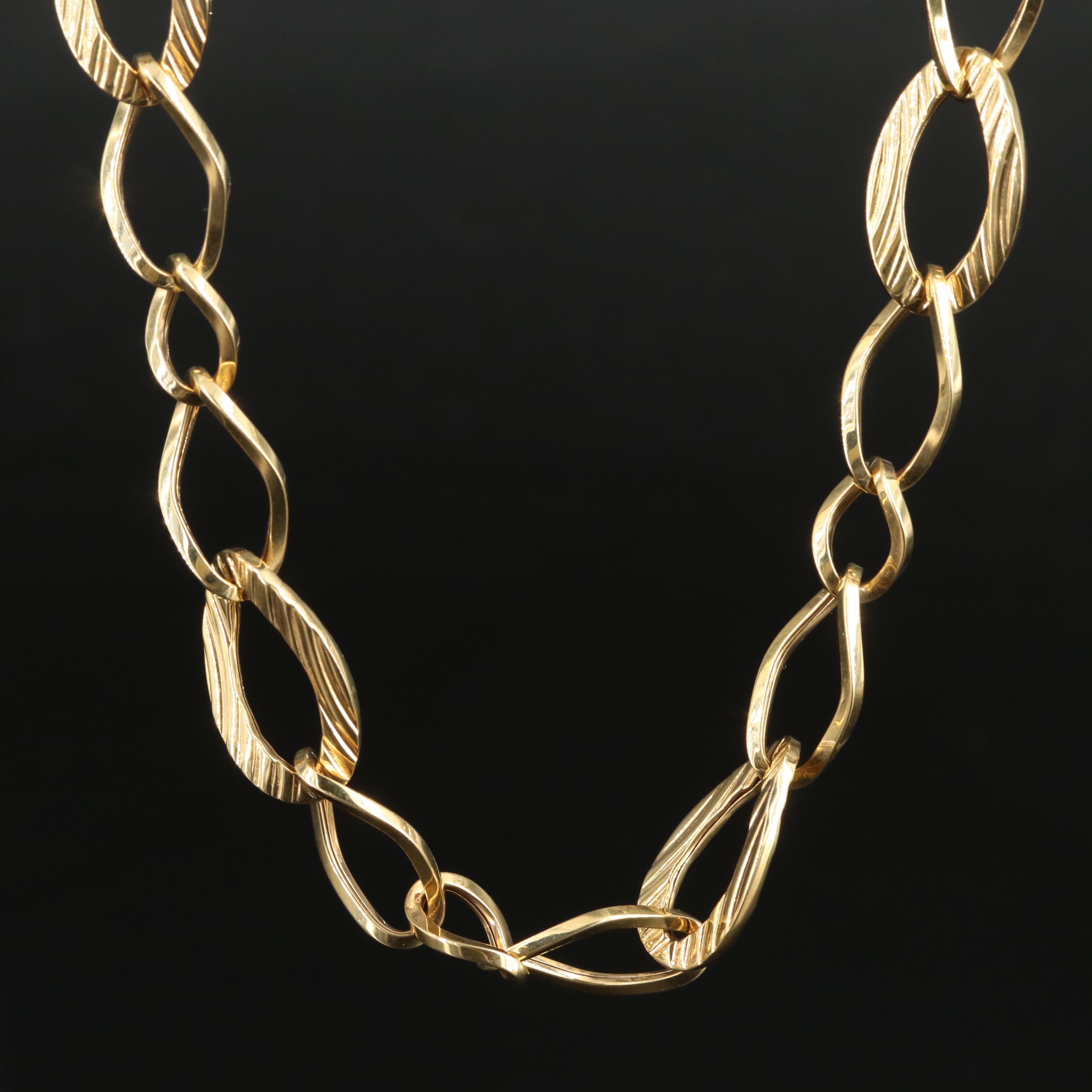18K Fancy Figaro Chain Necklace