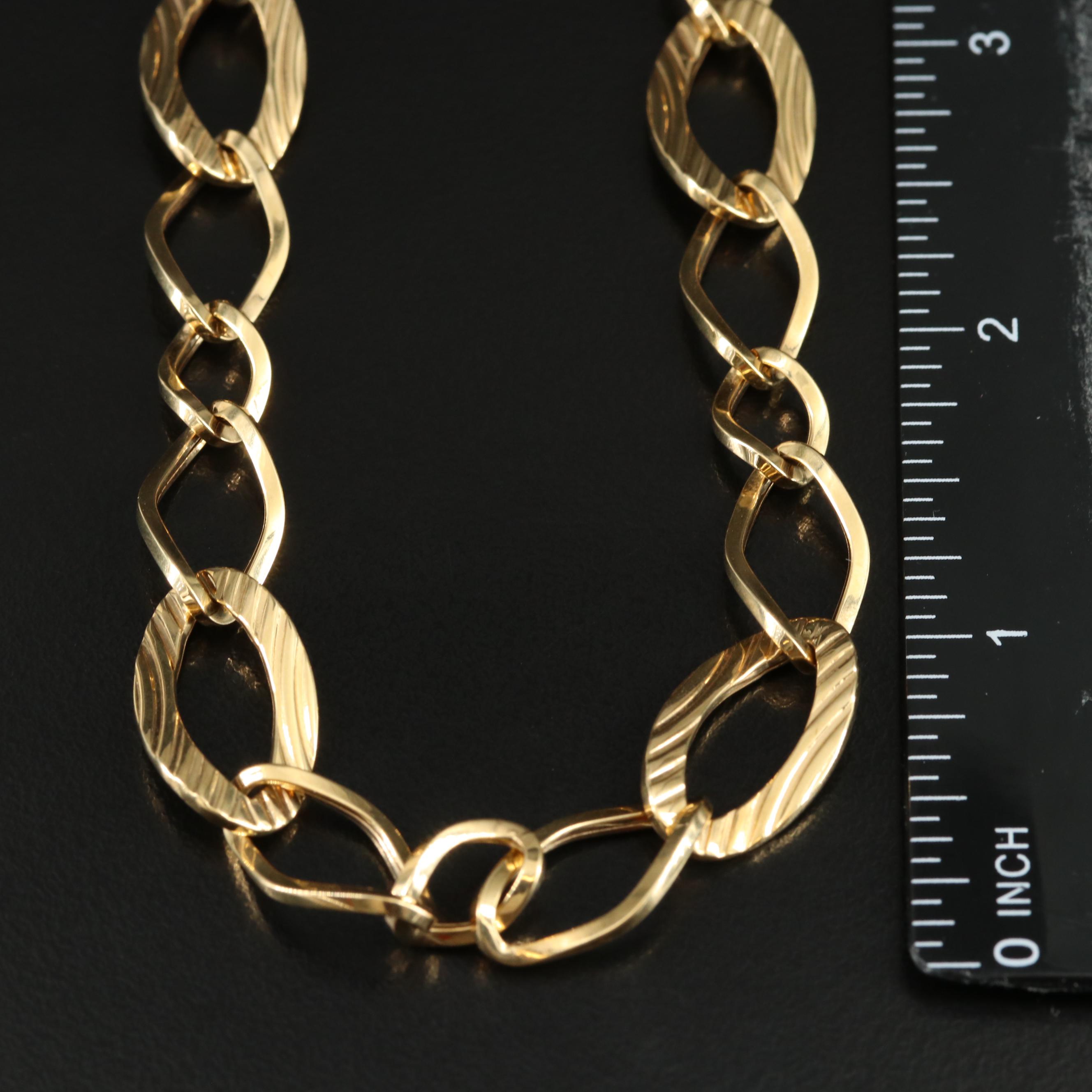 18K Fancy Figaro Chain Necklace