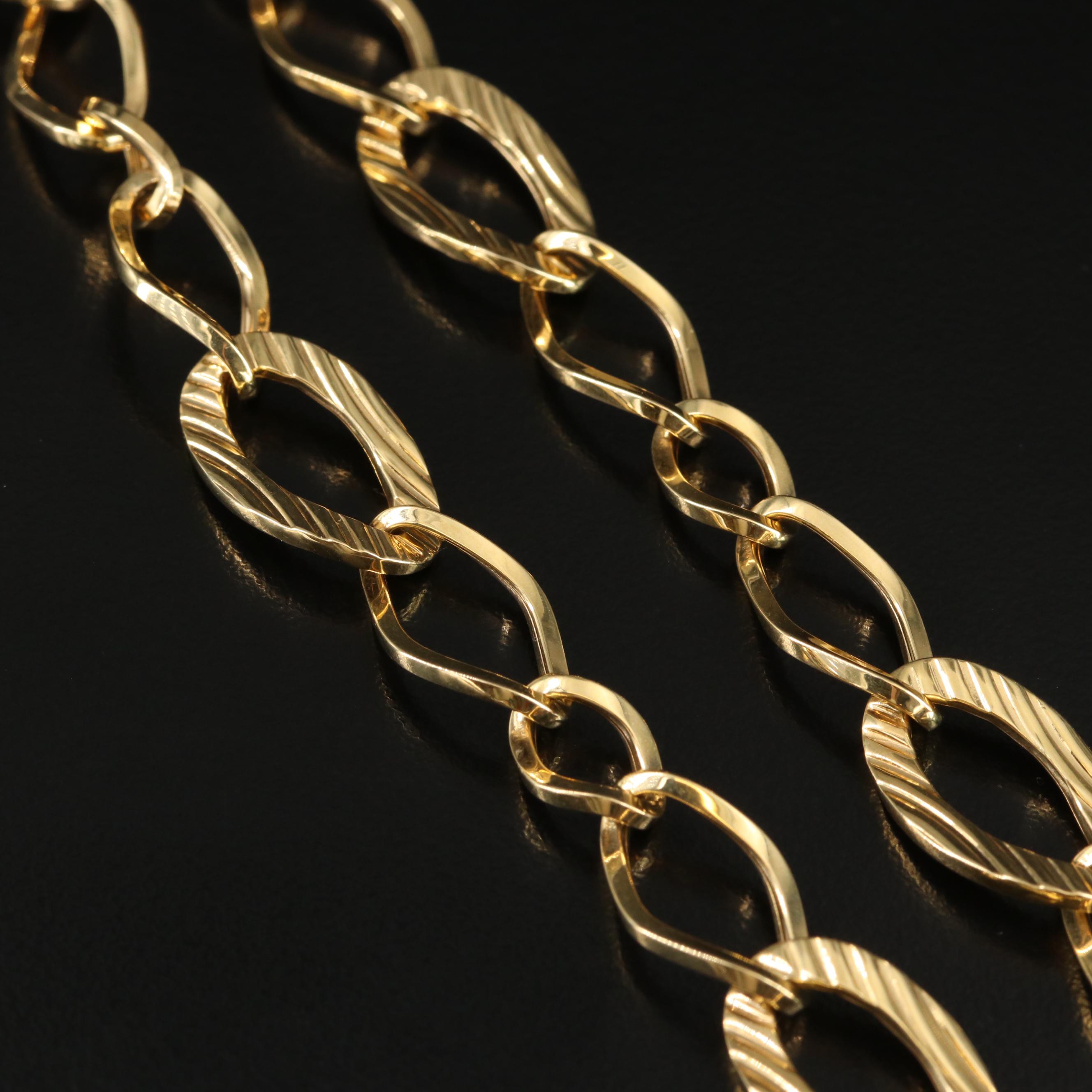 18K Fancy Figaro Chain Necklace