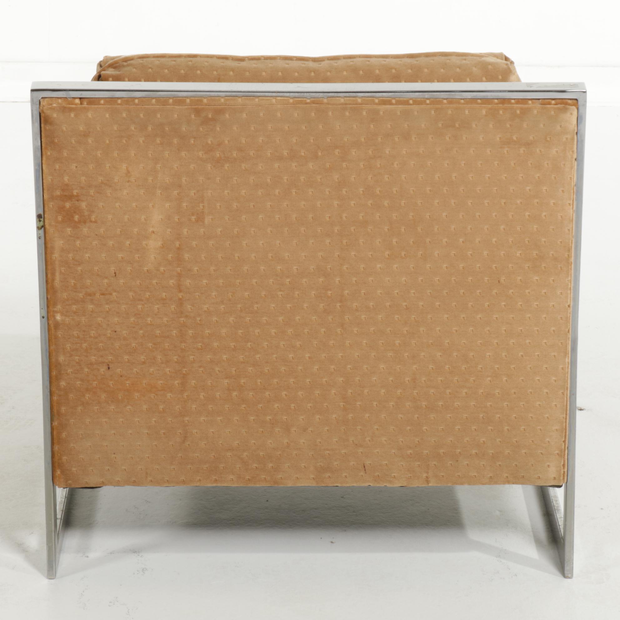 Crestwood/Carsons Modernist Chromed Metal Cantilever Lounge Chair