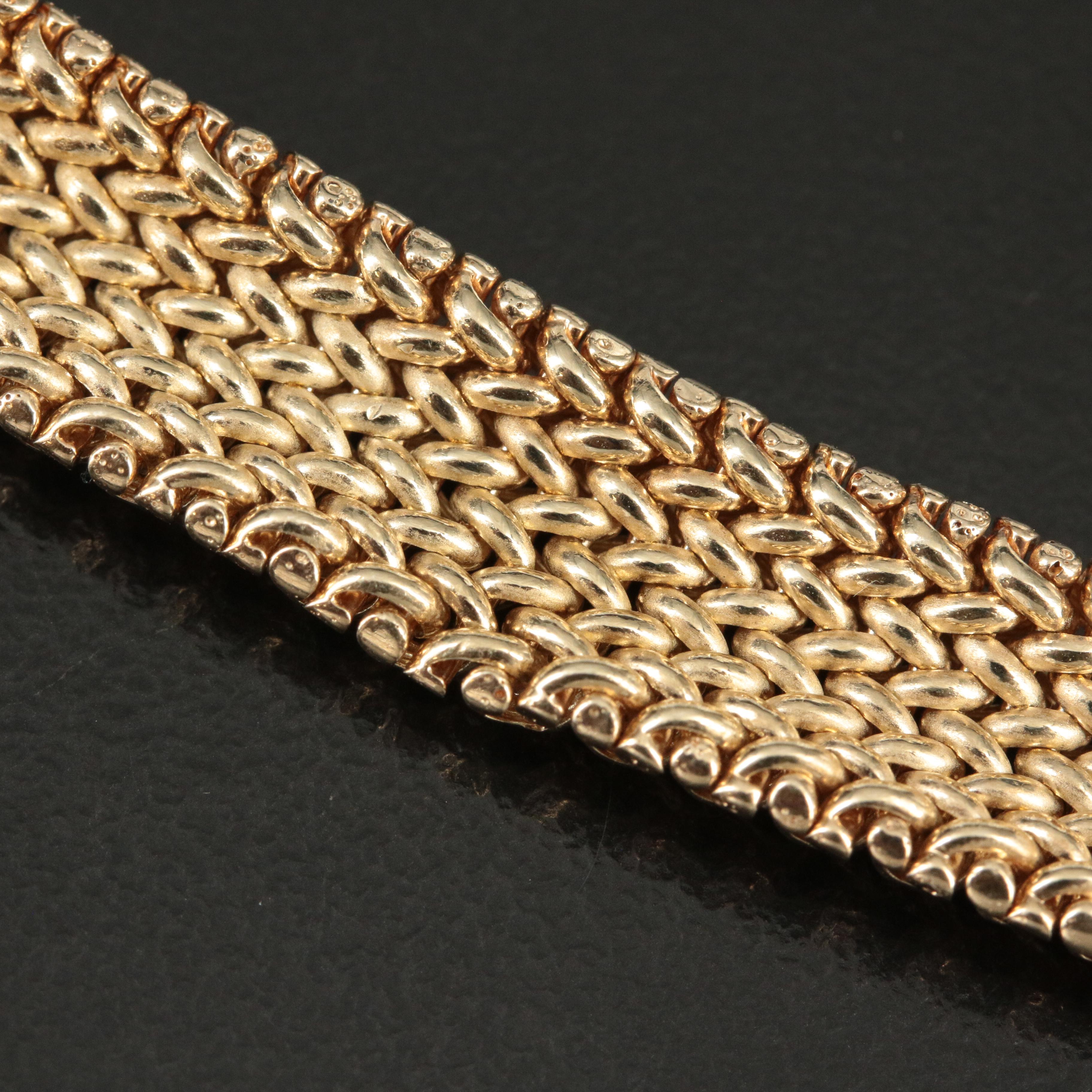14K Woven Mesh Necklace