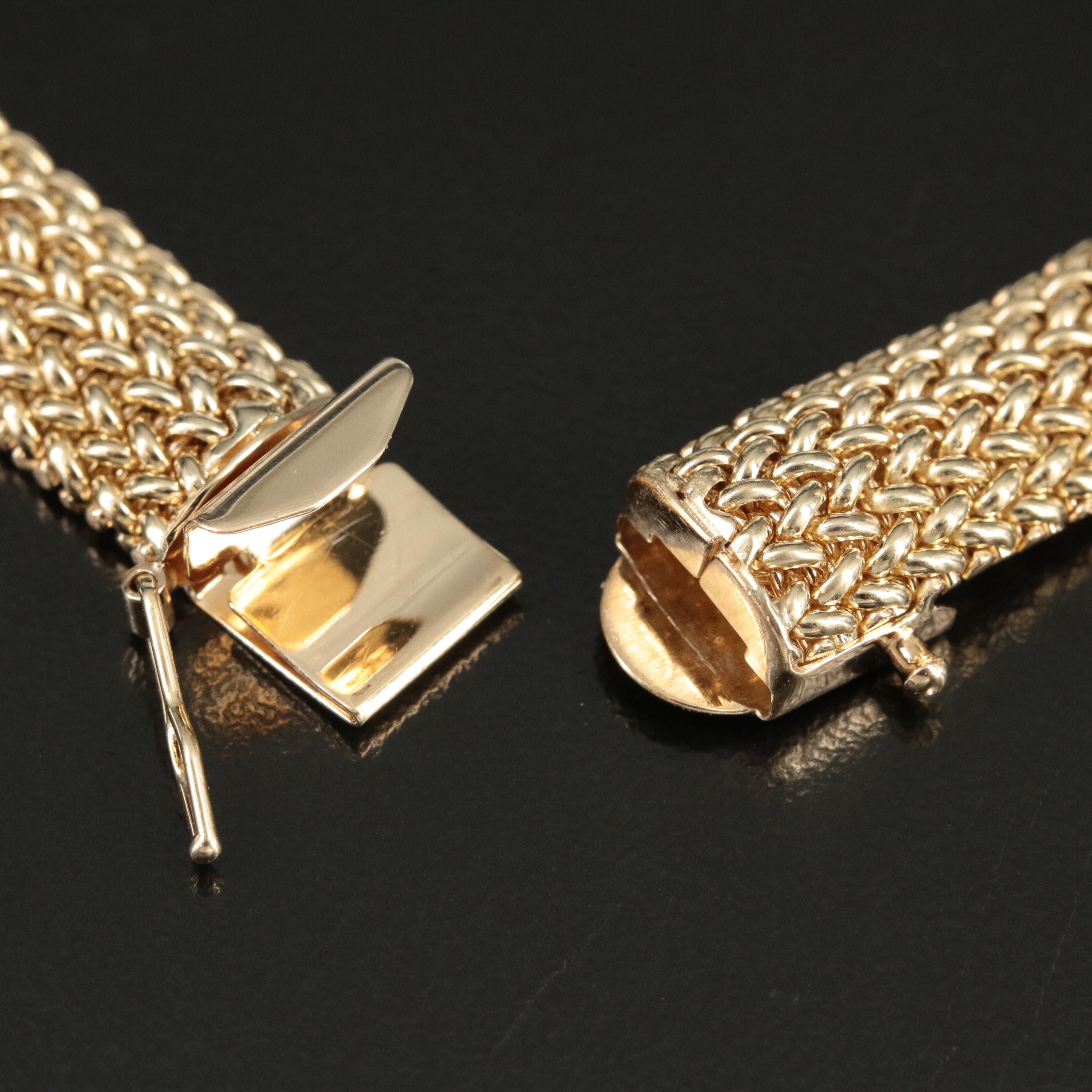 14K Woven Mesh Necklace