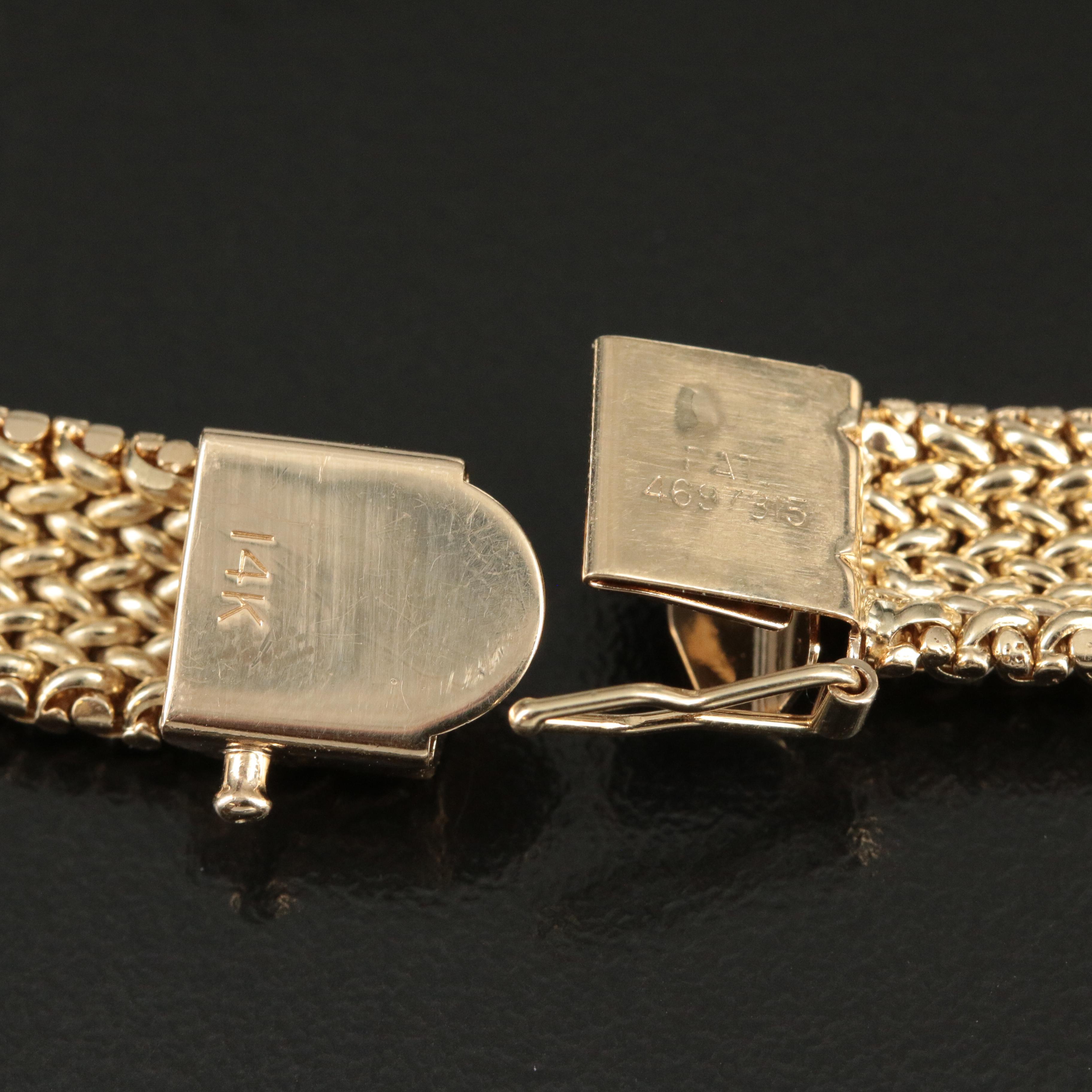 14K Woven Mesh Necklace