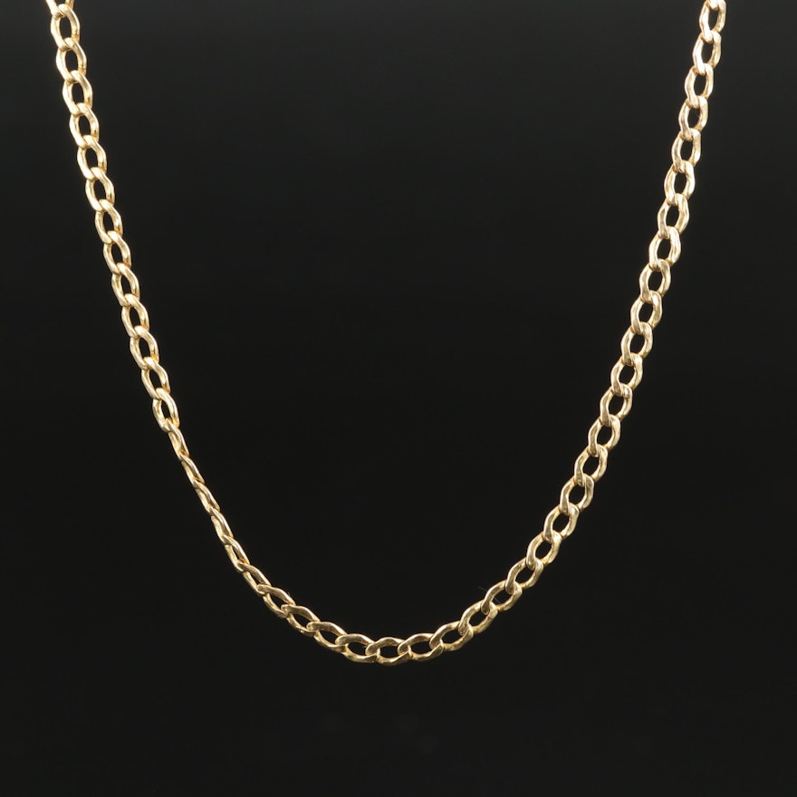 10K Curb Chain Necklace | EBTH