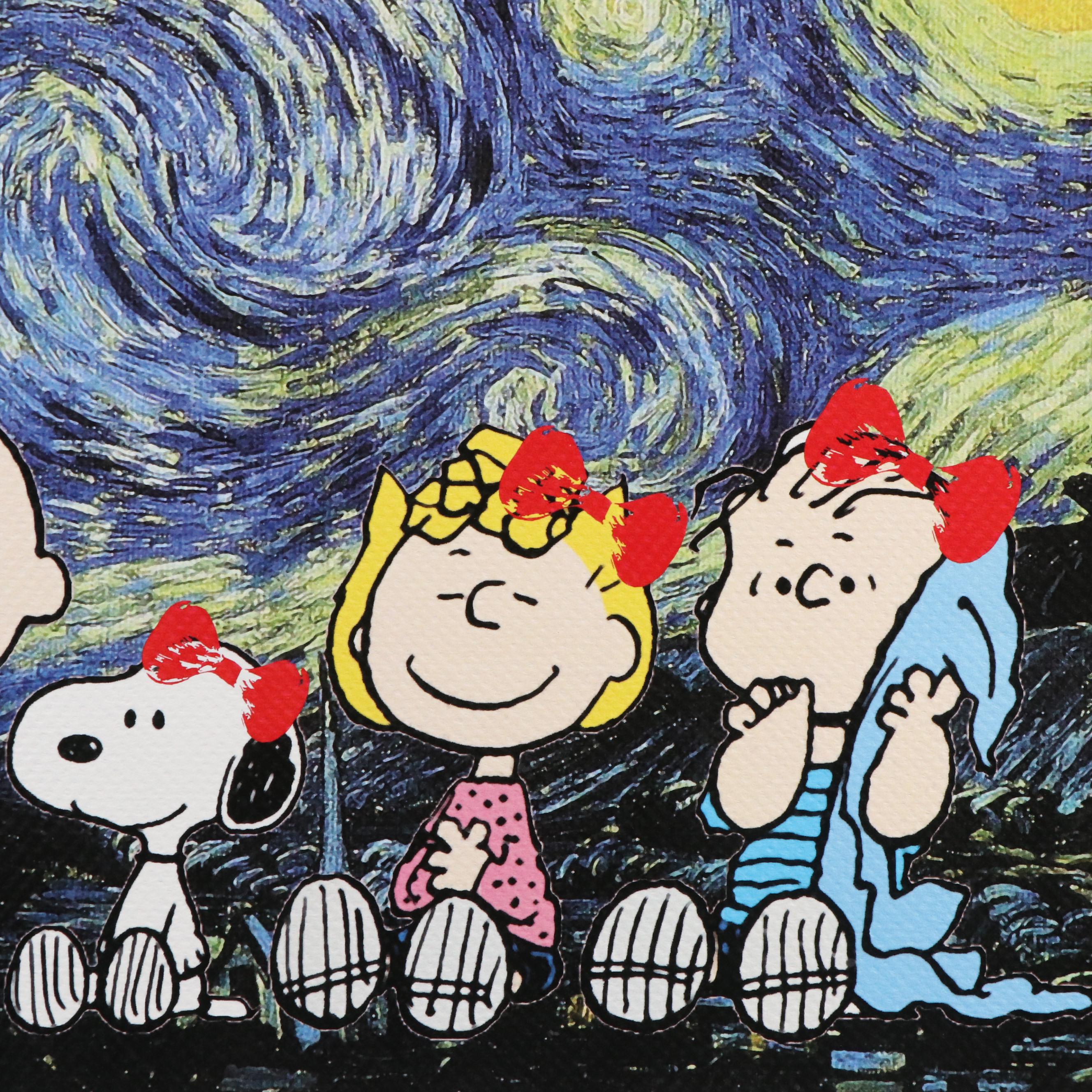 Death NYC Pop Art Graphic Print of The Peanuts Gang x Vincent van Gogh