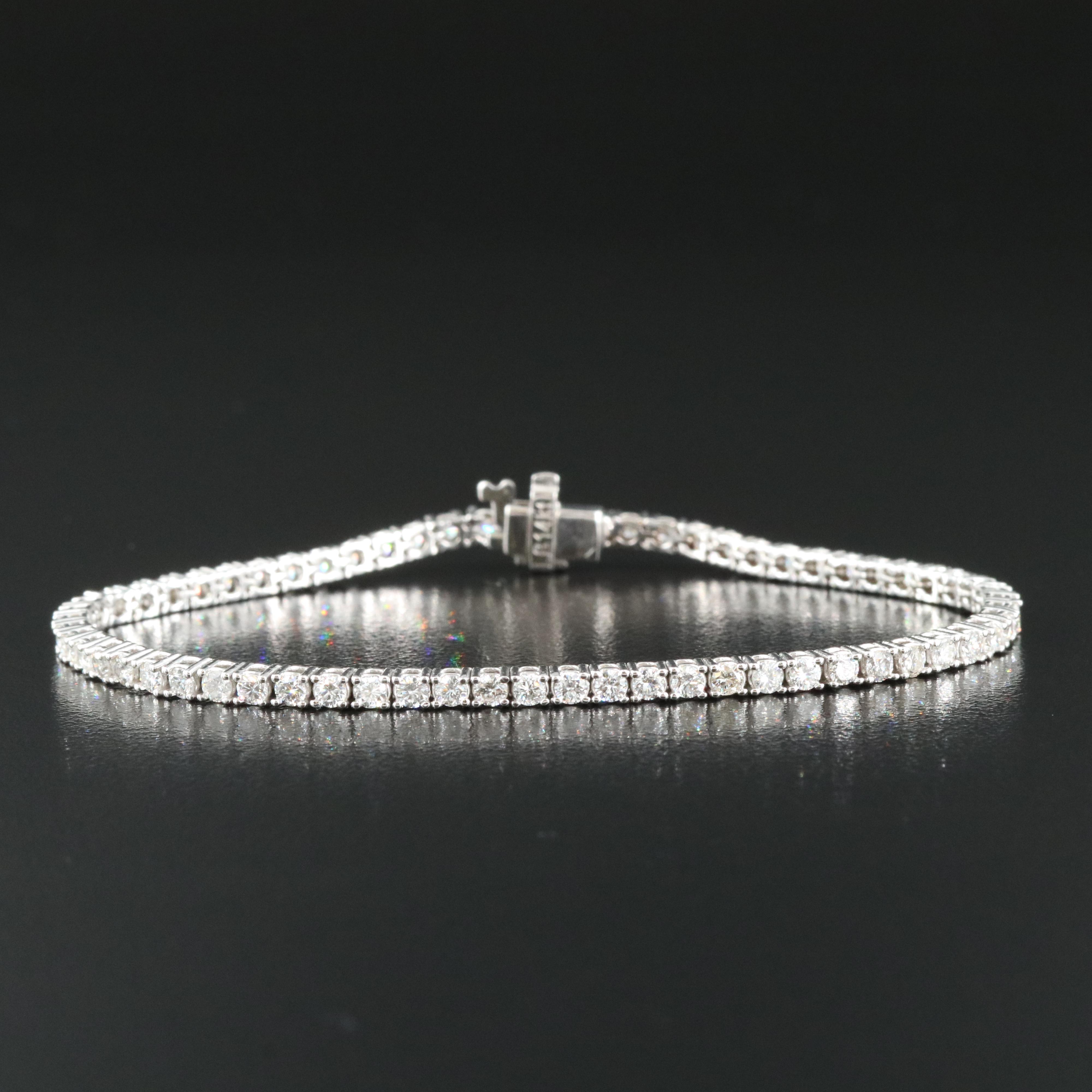 14K 3.24 CTW Diamond Tennis Bracelet