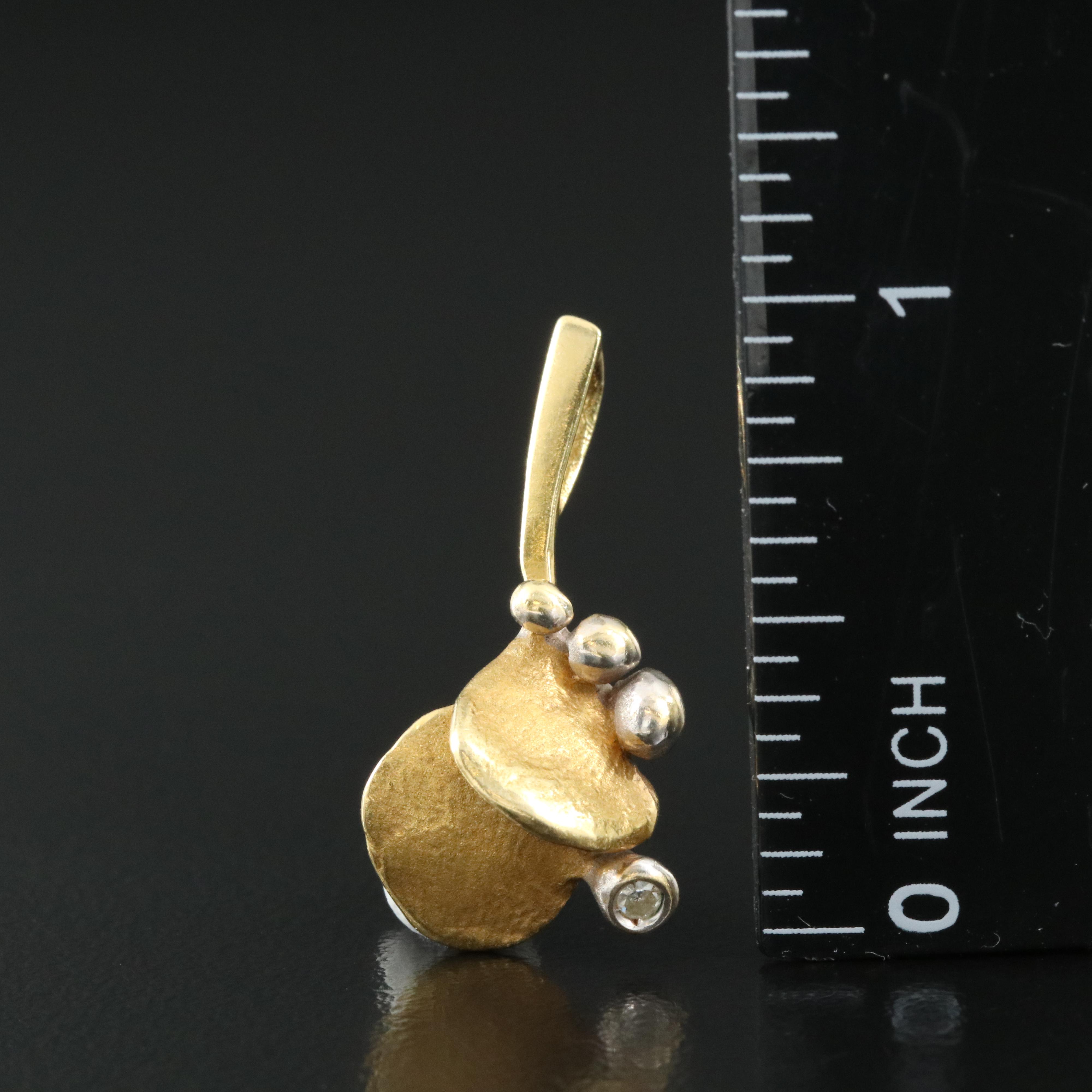 18K 0.02 CT Diamond Pendant