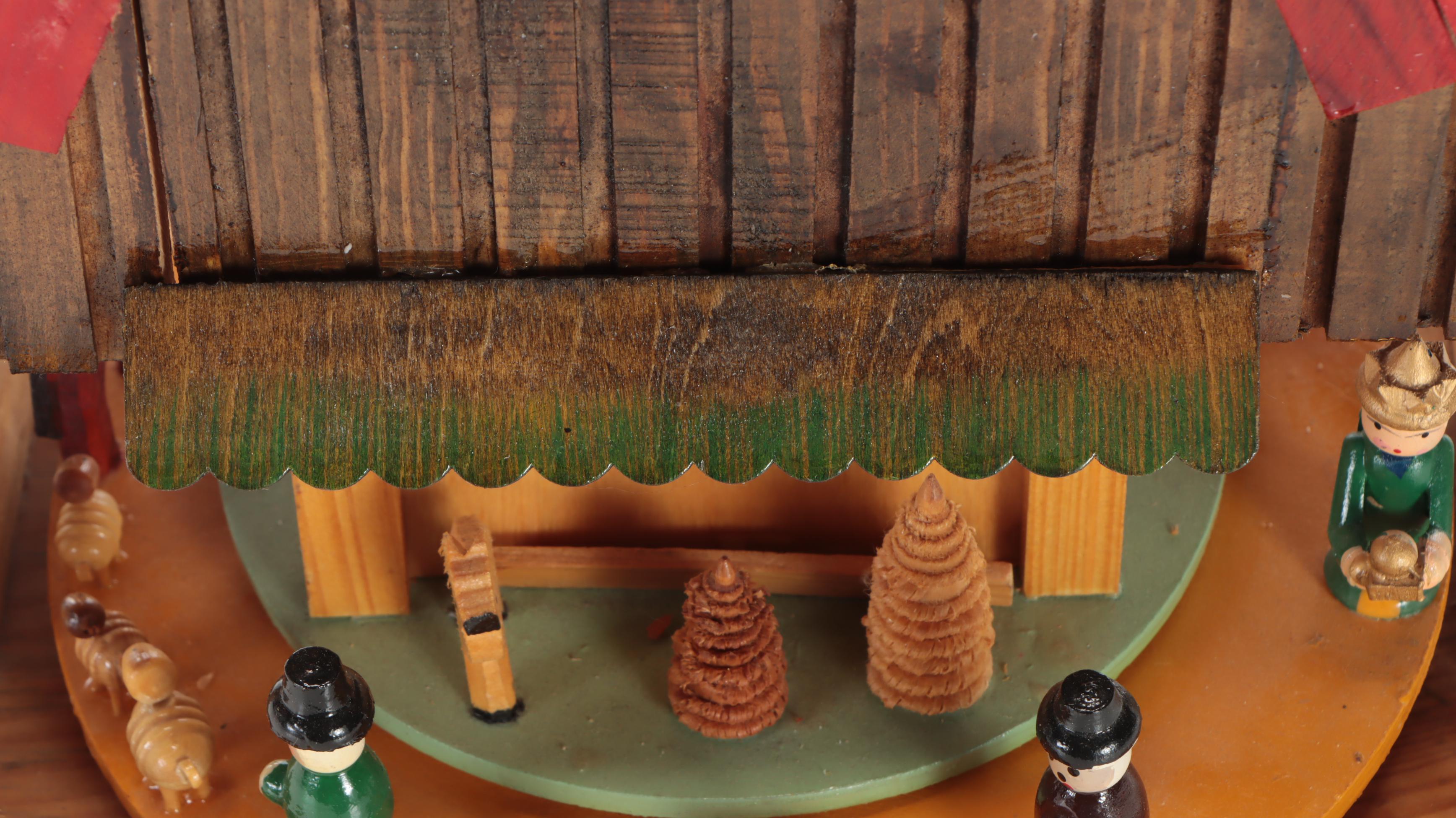 Hand-Crafted Wooden Rotating Christmas Pyramid