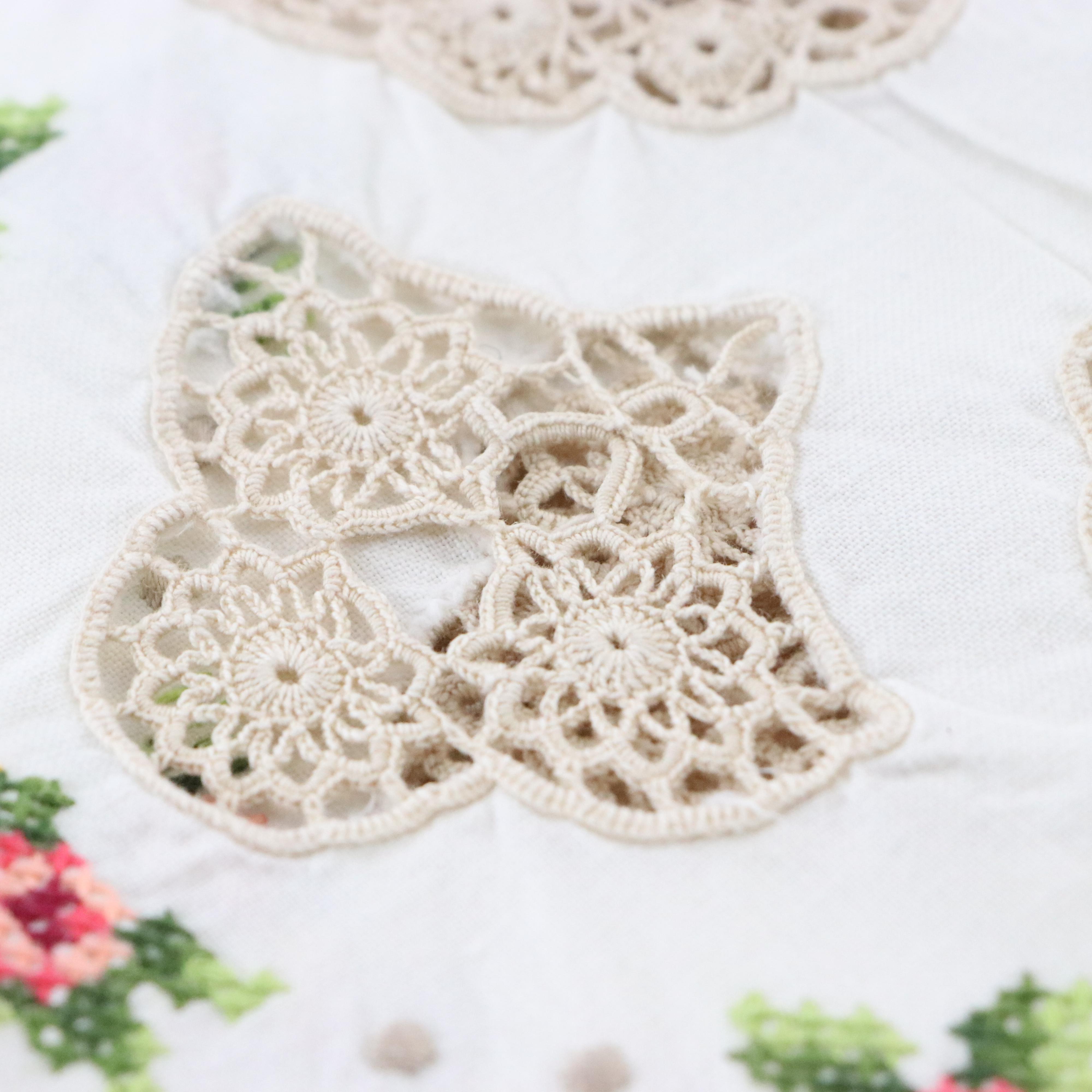 Floral and Butterfly Embroidery and Cutwork Table Linens