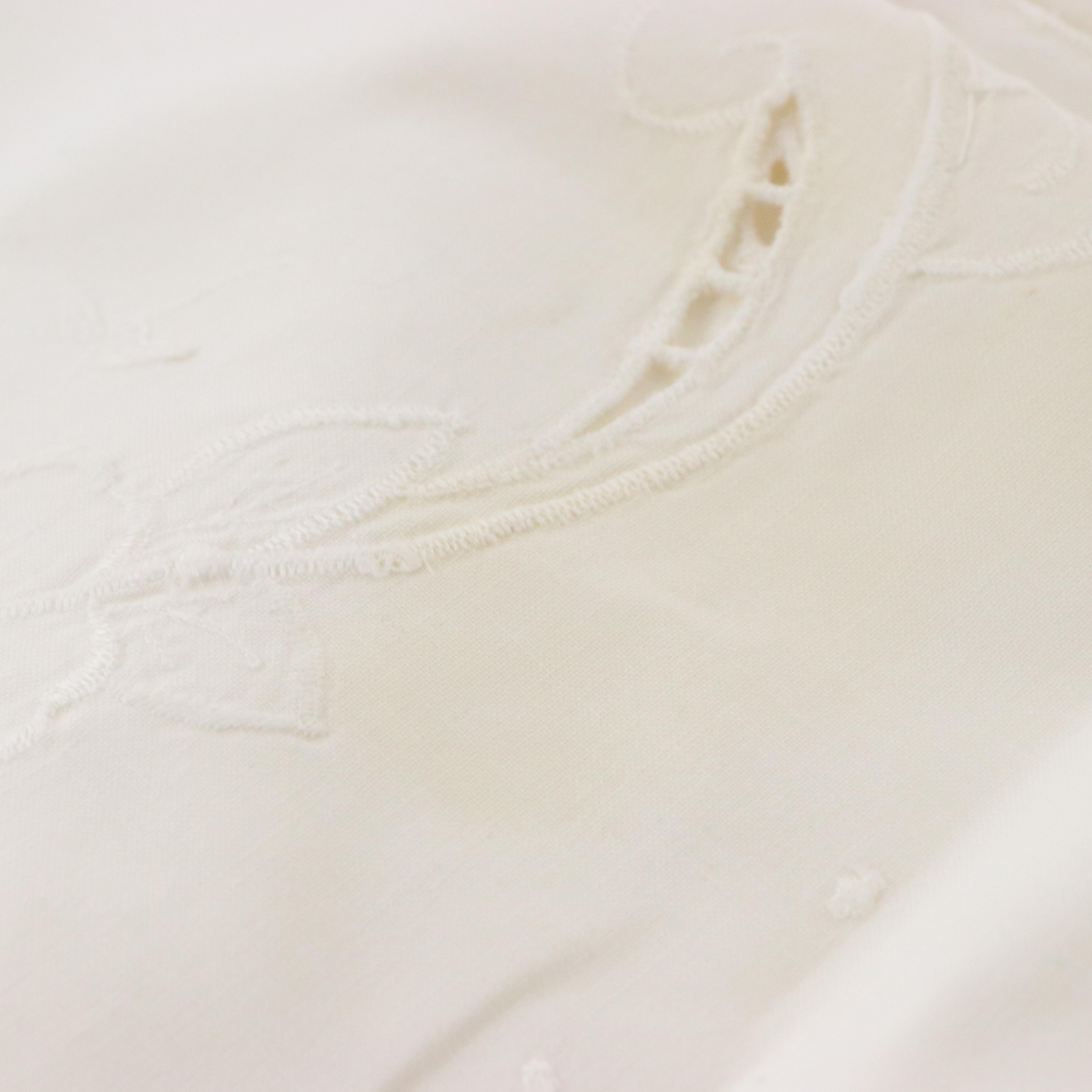 Floral and Butterfly Embroidery and Cutwork Table Linens