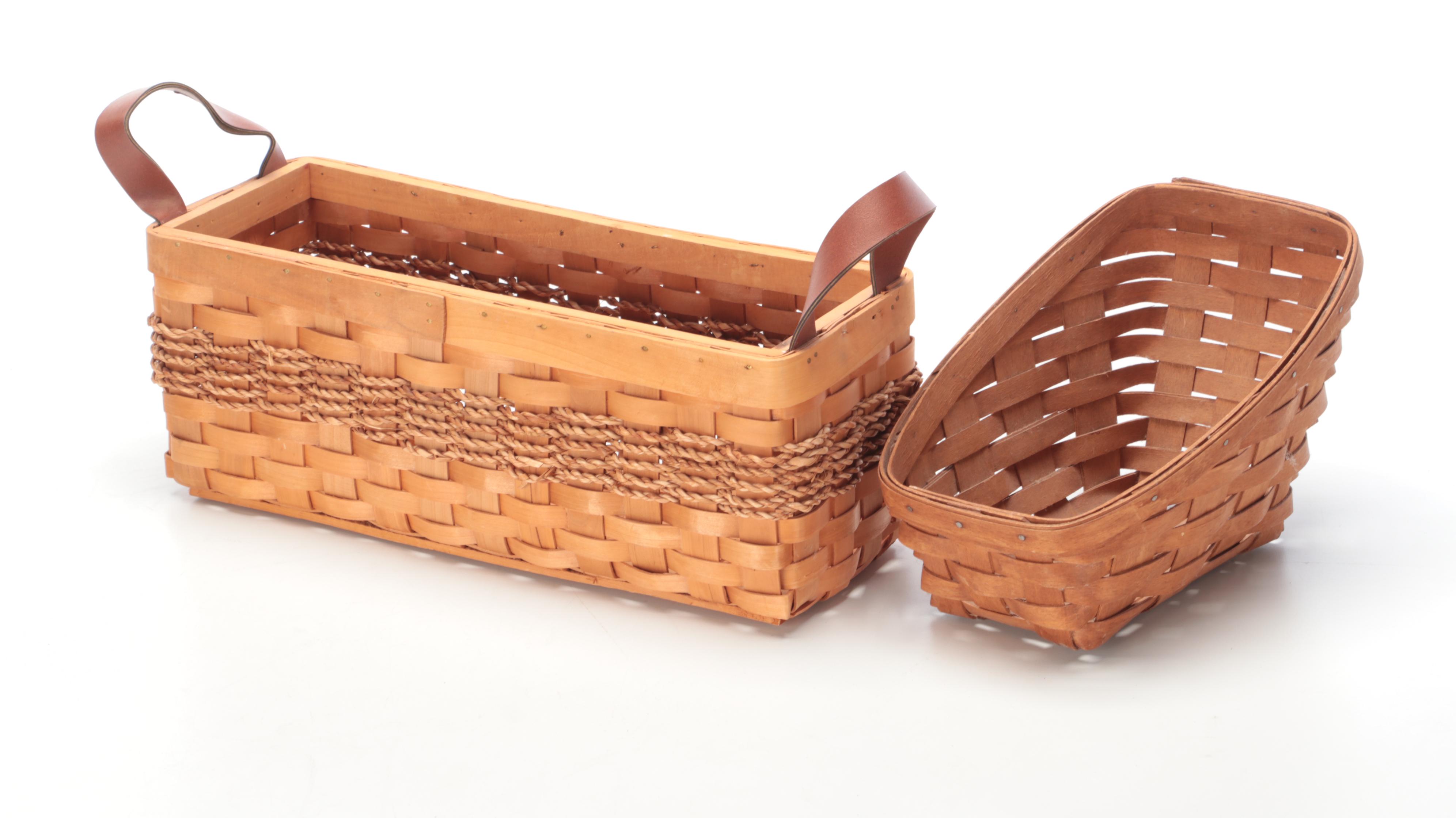 Longaberger Gathering Basket with Longaberger and Other Basket
