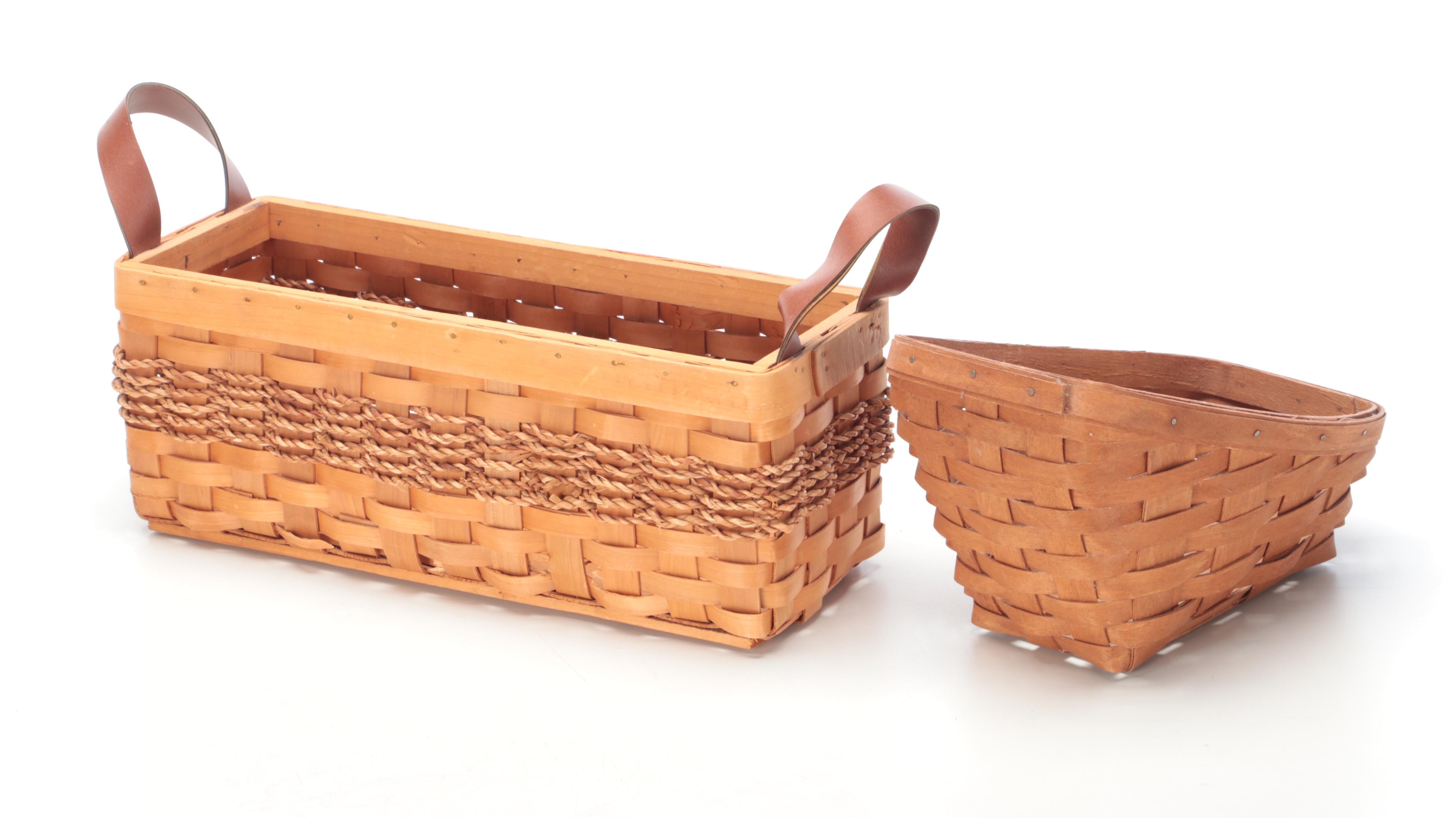 Longaberger Gathering Basket with Longaberger and Other Basket