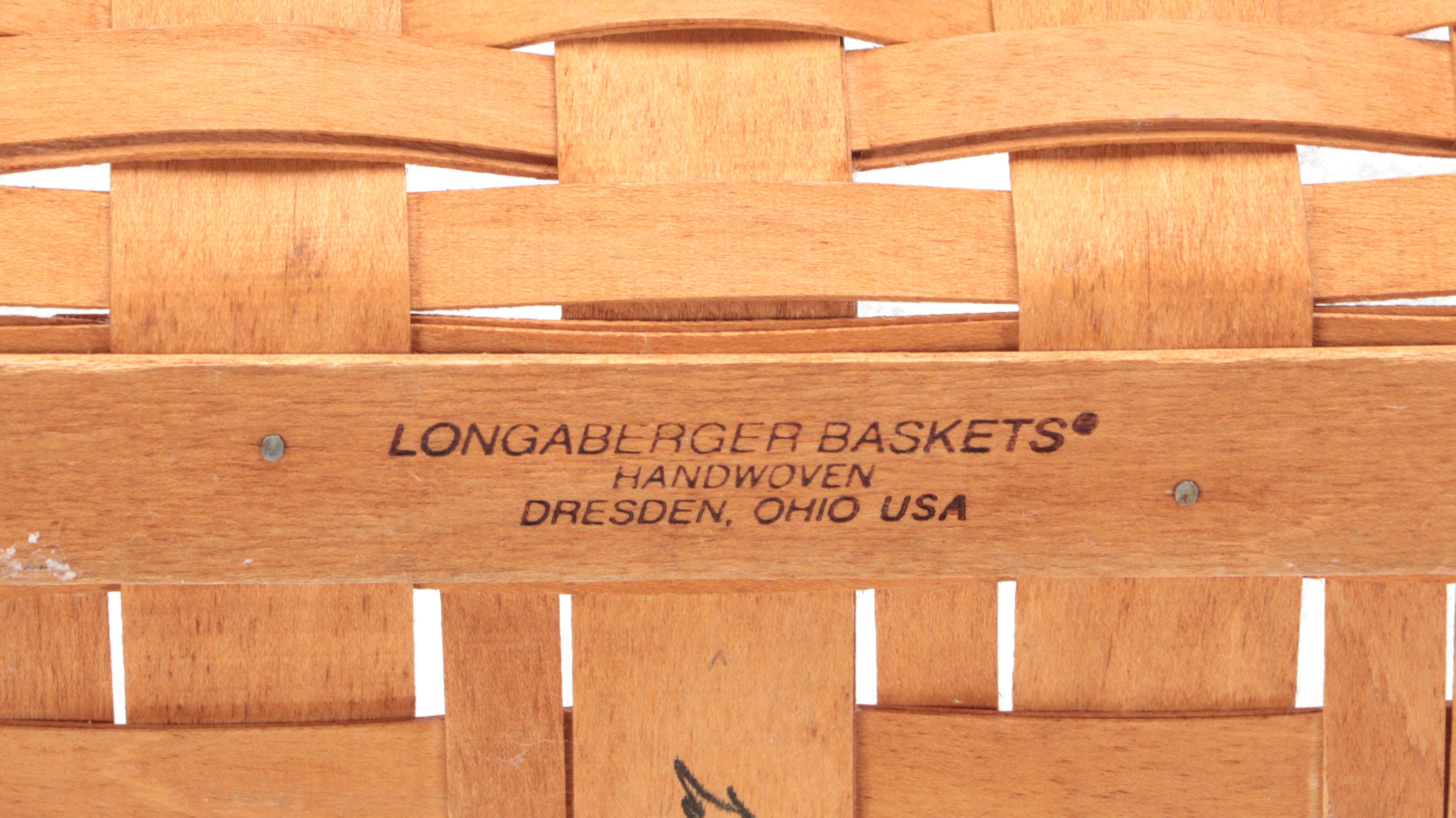 Longaberger Gathering Basket with Longaberger and Other Basket
