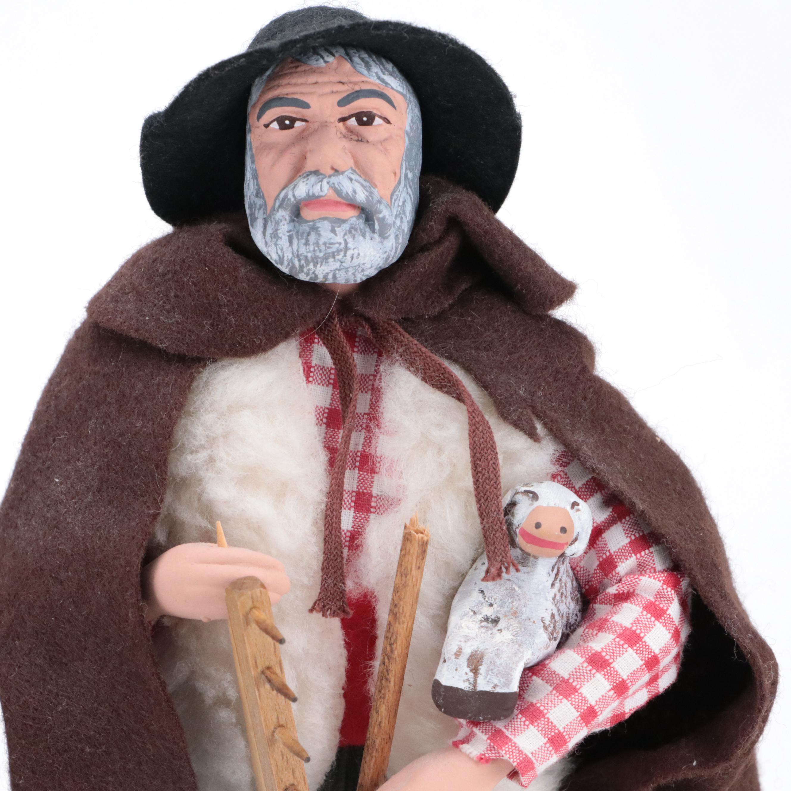 Santons Florence Fabric and Ceramic French Little Saints Figurines