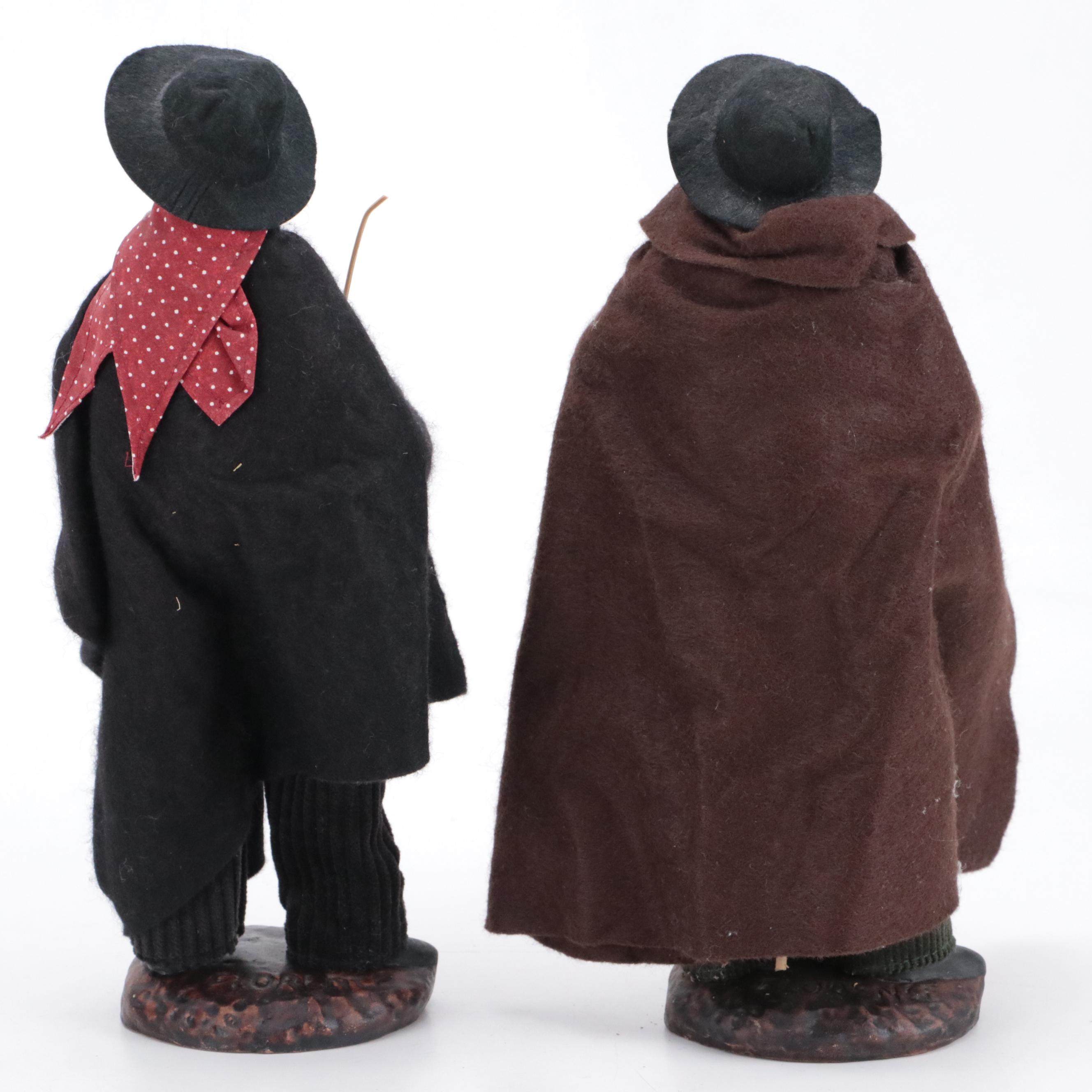 Santons Florence Fabric and Ceramic French Little Saints Figurines