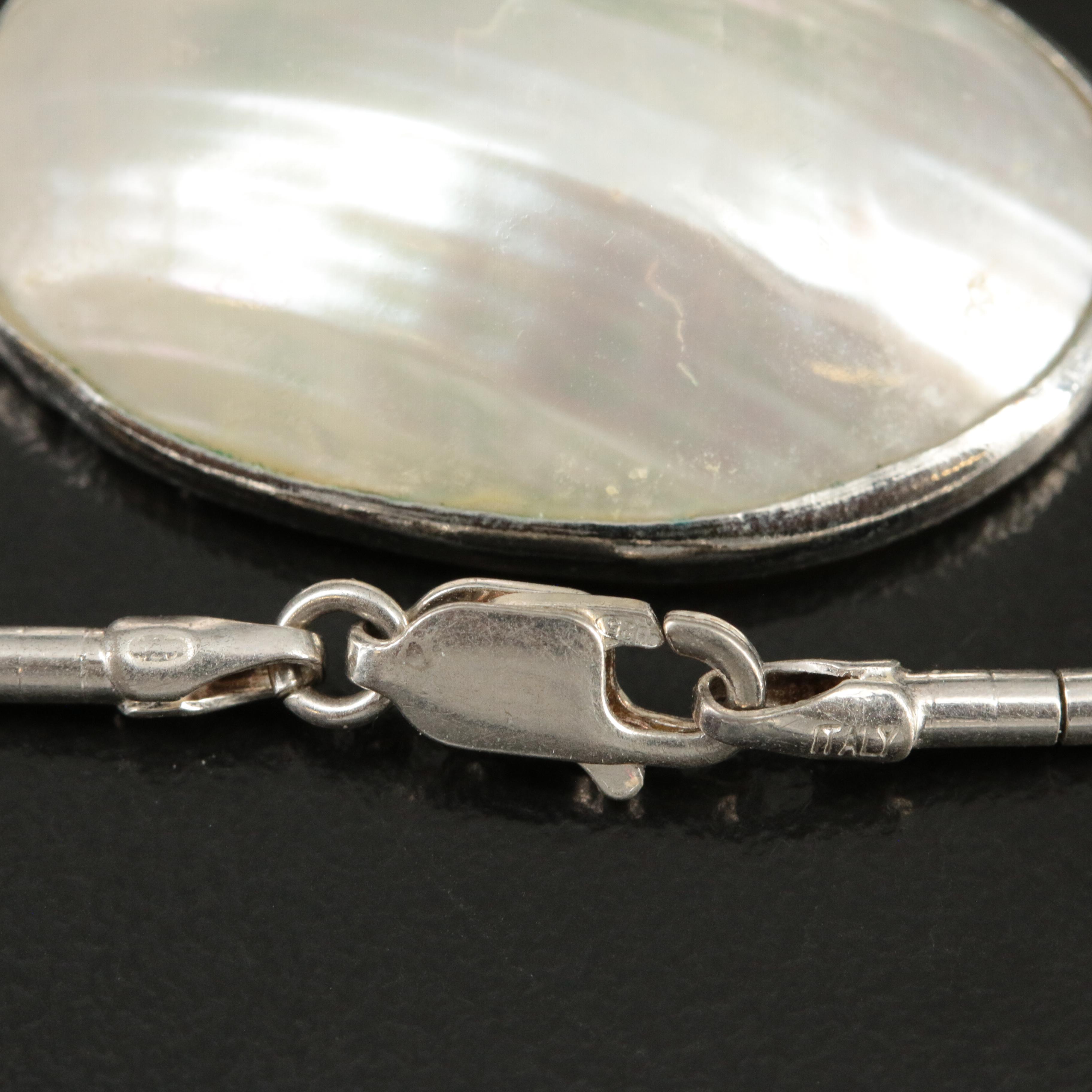 Mother of Pearl Jewelry Set including Sterling