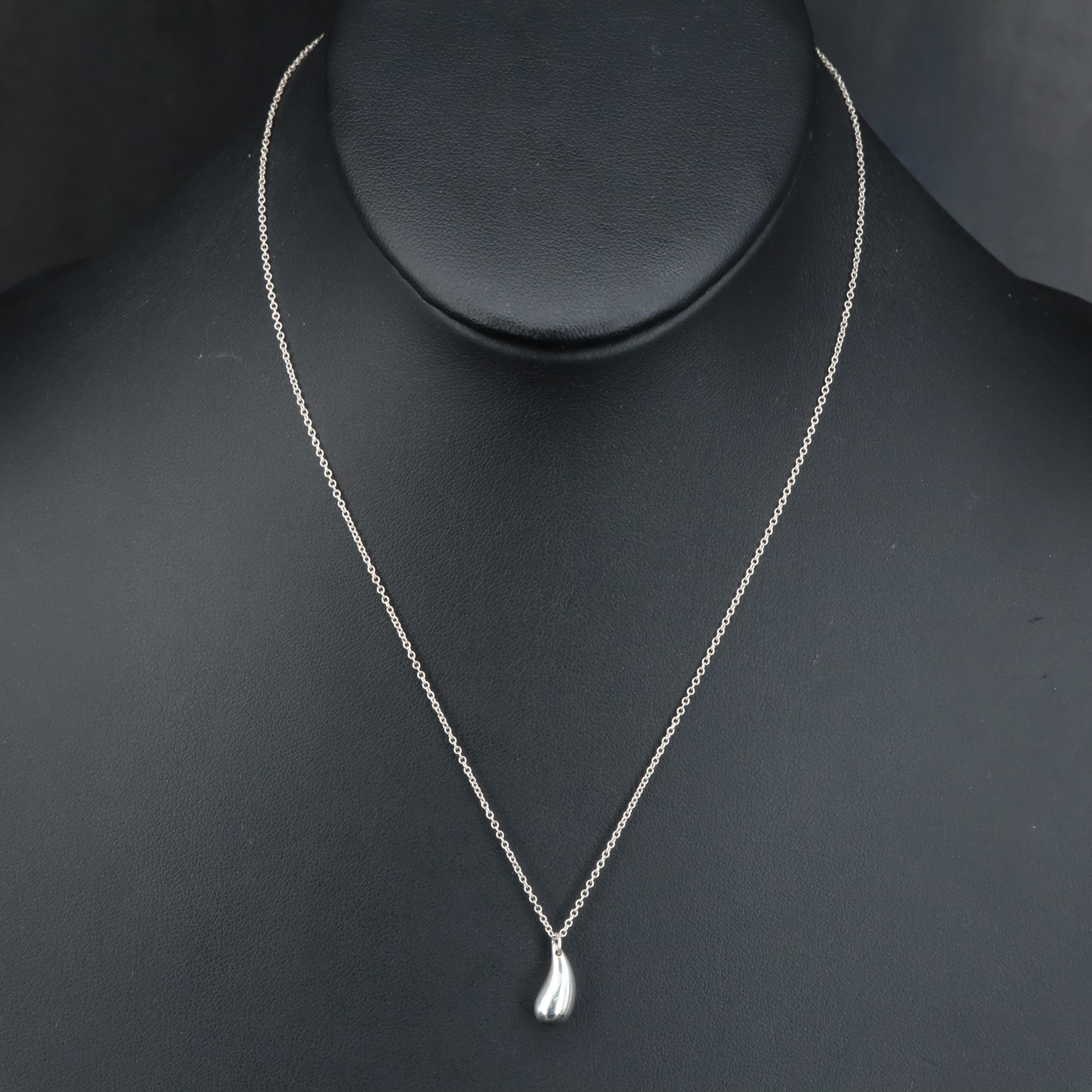 Elsa Peretti for Tiffany & Co. Sterling Teardrop Necklace