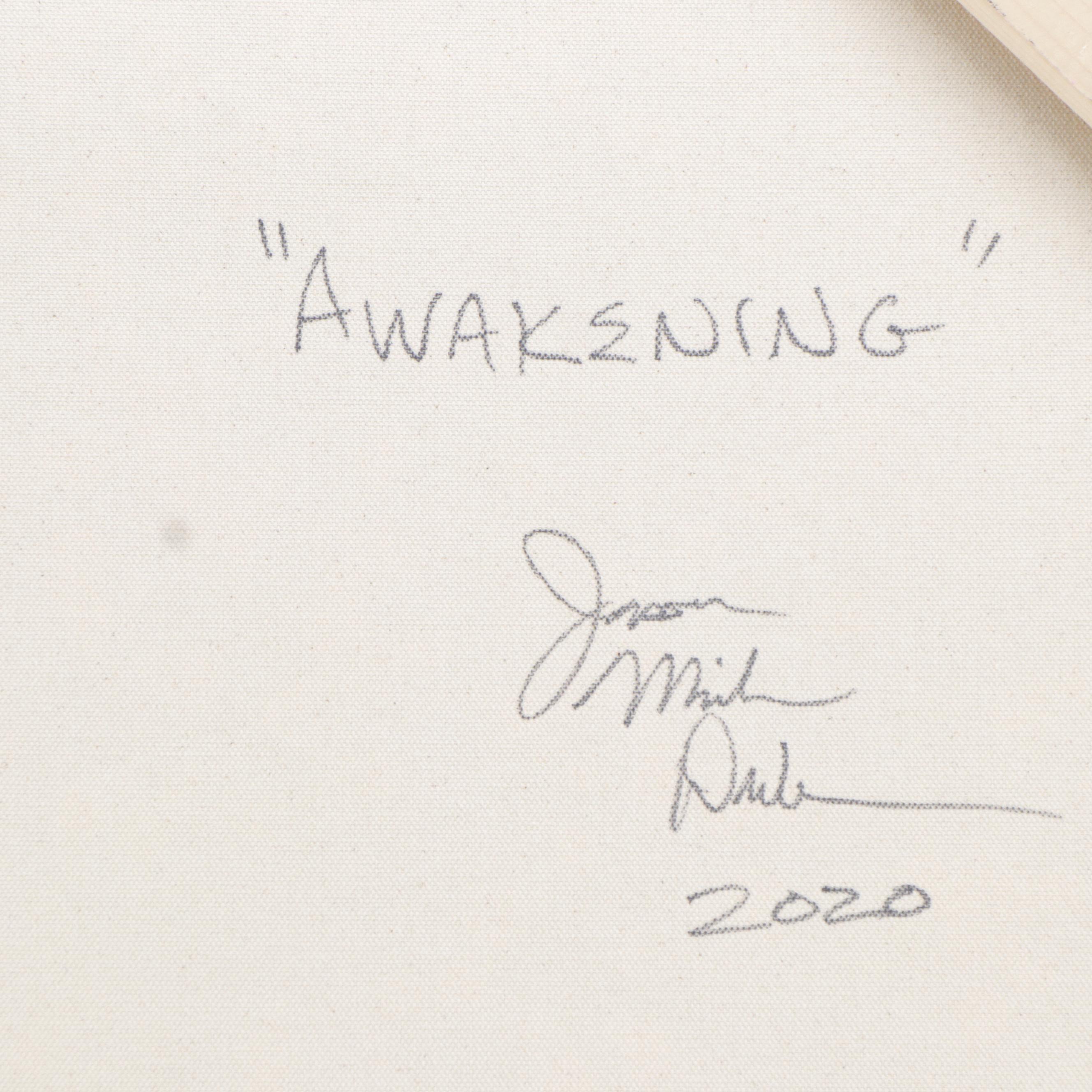 Jason Michael Durham Abstract Mixed Media Painting "Awakening," 2020