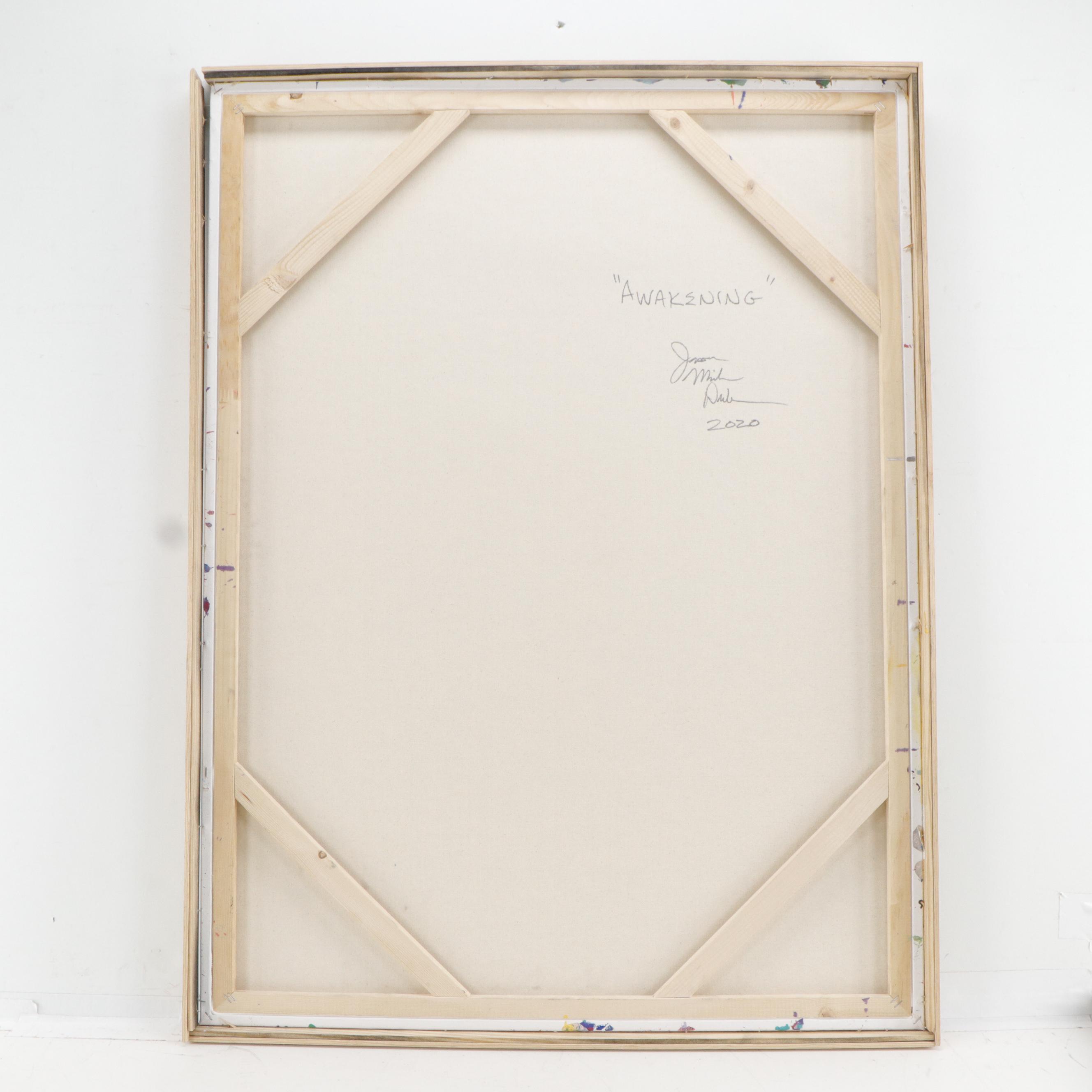 Jason Michael Durham Abstract Mixed Media Painting "Awakening," 2020