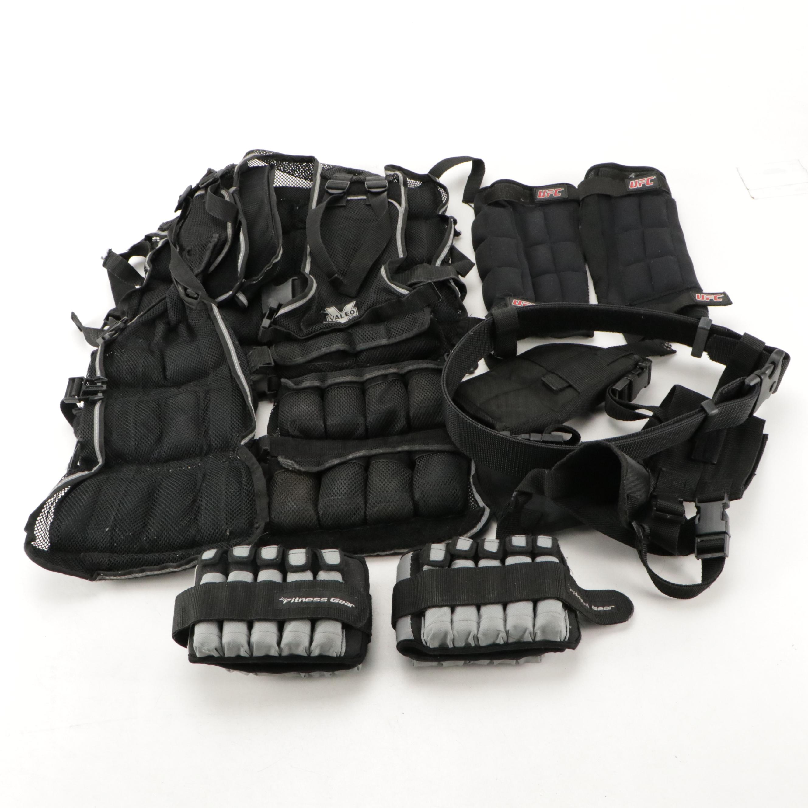 Valeo Weighted Vest with Fitness Gear Ankle Weights and More Weightlifting Gear