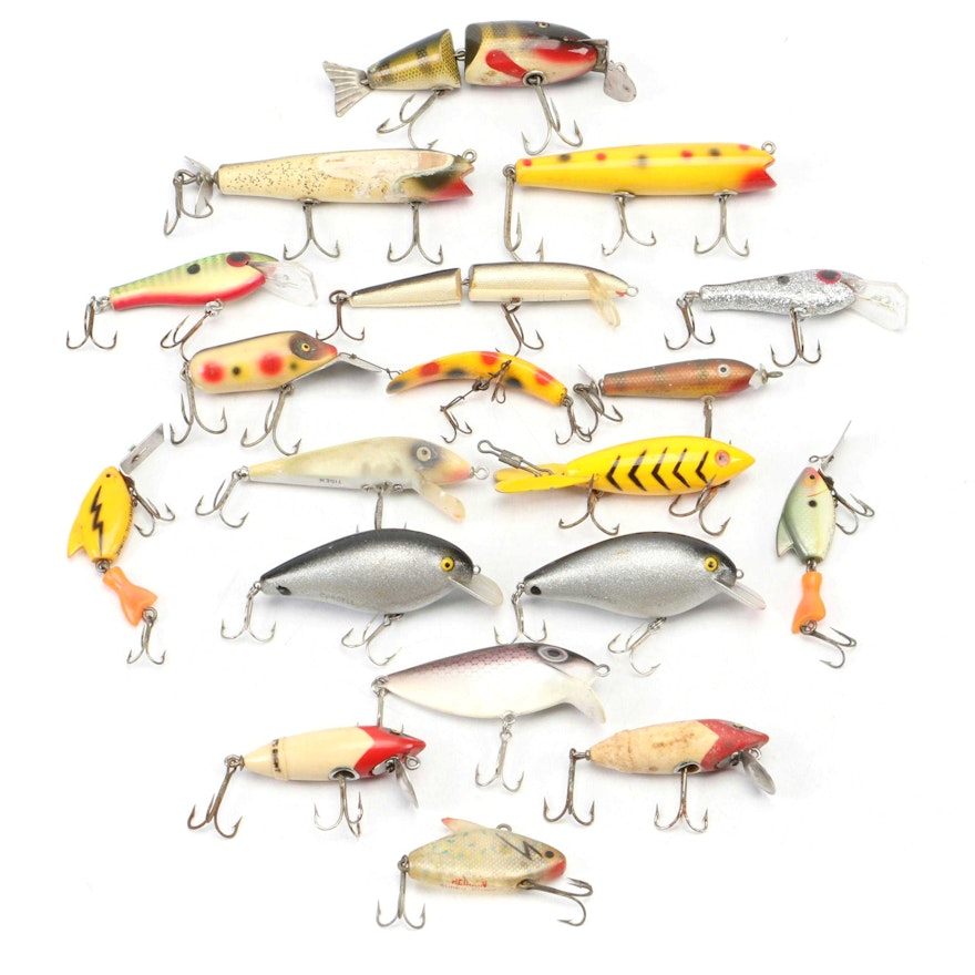 Heddon Super Sonic and Tiger with Cotton Cordell Big O and More