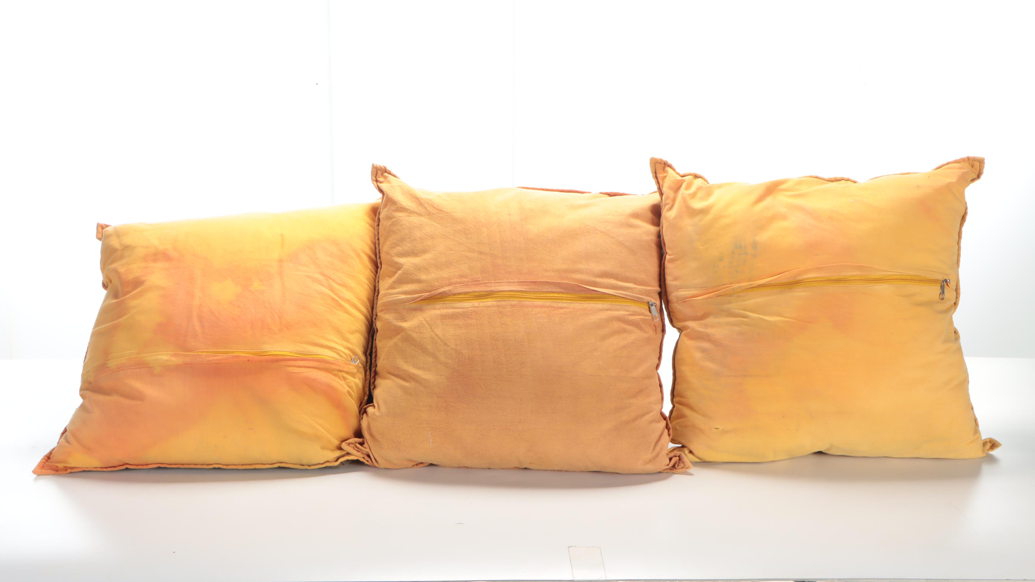 Kantha Fabric Pillows with Shisha Mirror Work Embroidery