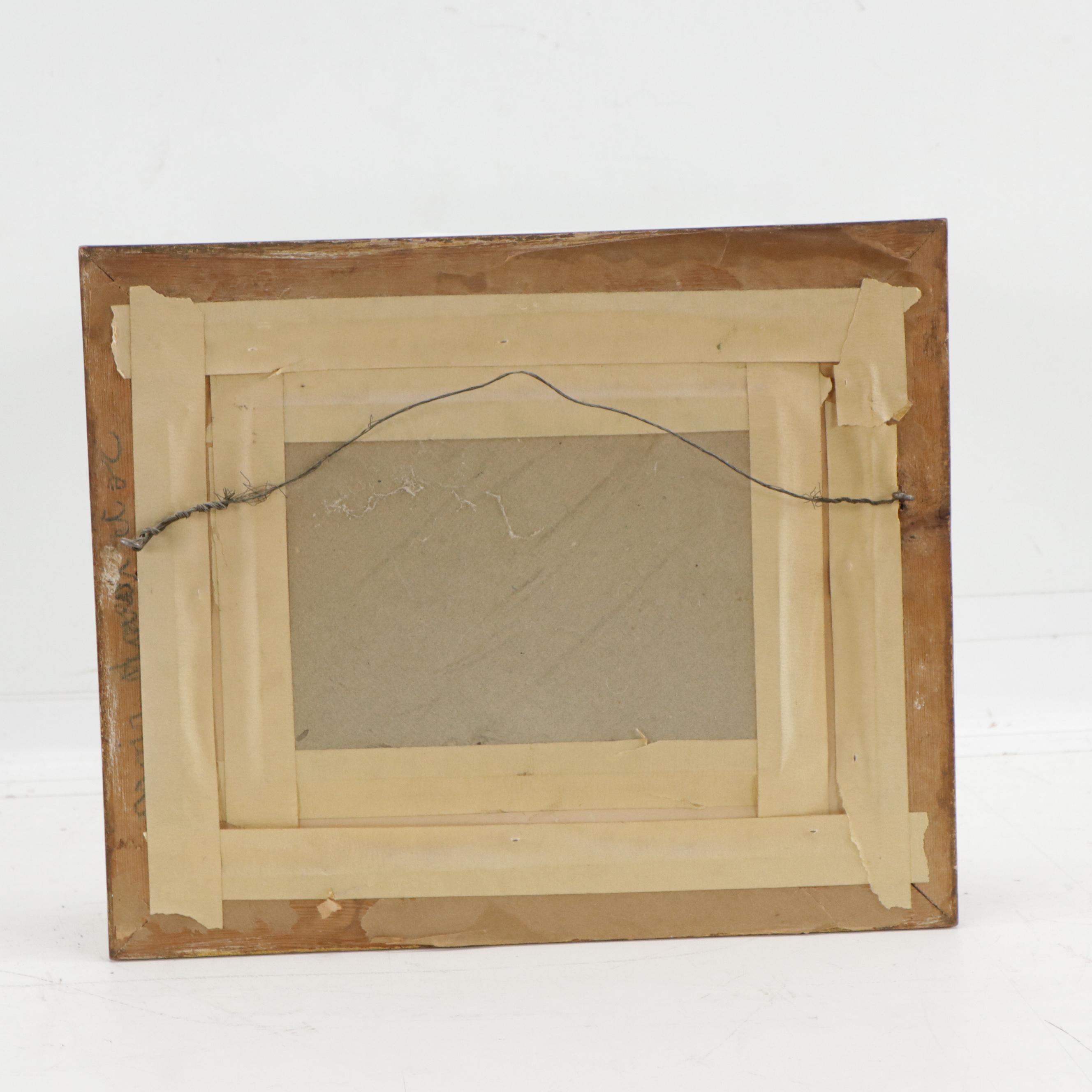 Robert Hawthorne Kitson Watercolor Painting of Castle Overlooking the Sea