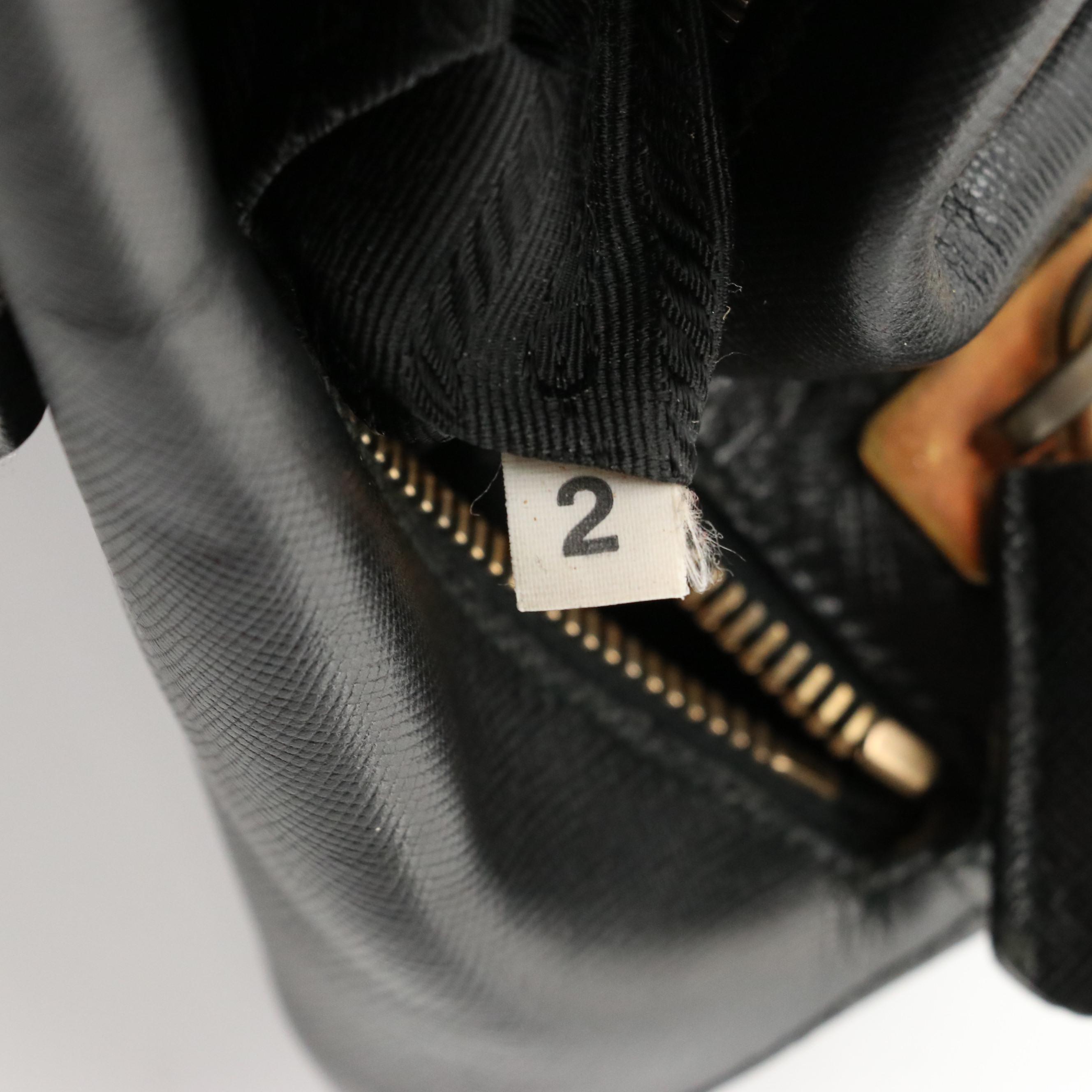 Prada Shoulder Bag in Black Saffiano Leather