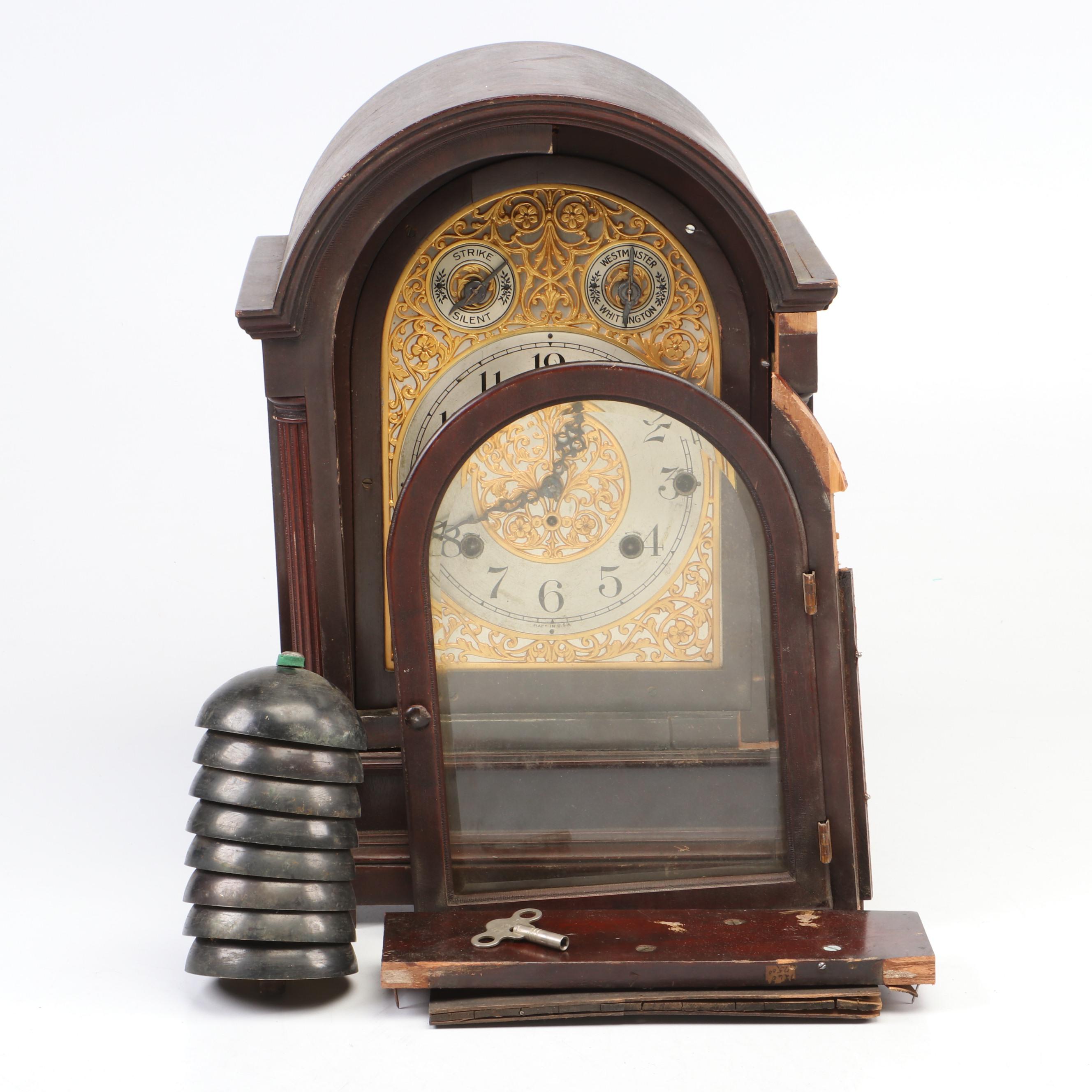Seth Thomas Sonora Chime Mahogany Eight-Day Mantel Clock, Early 20th Century