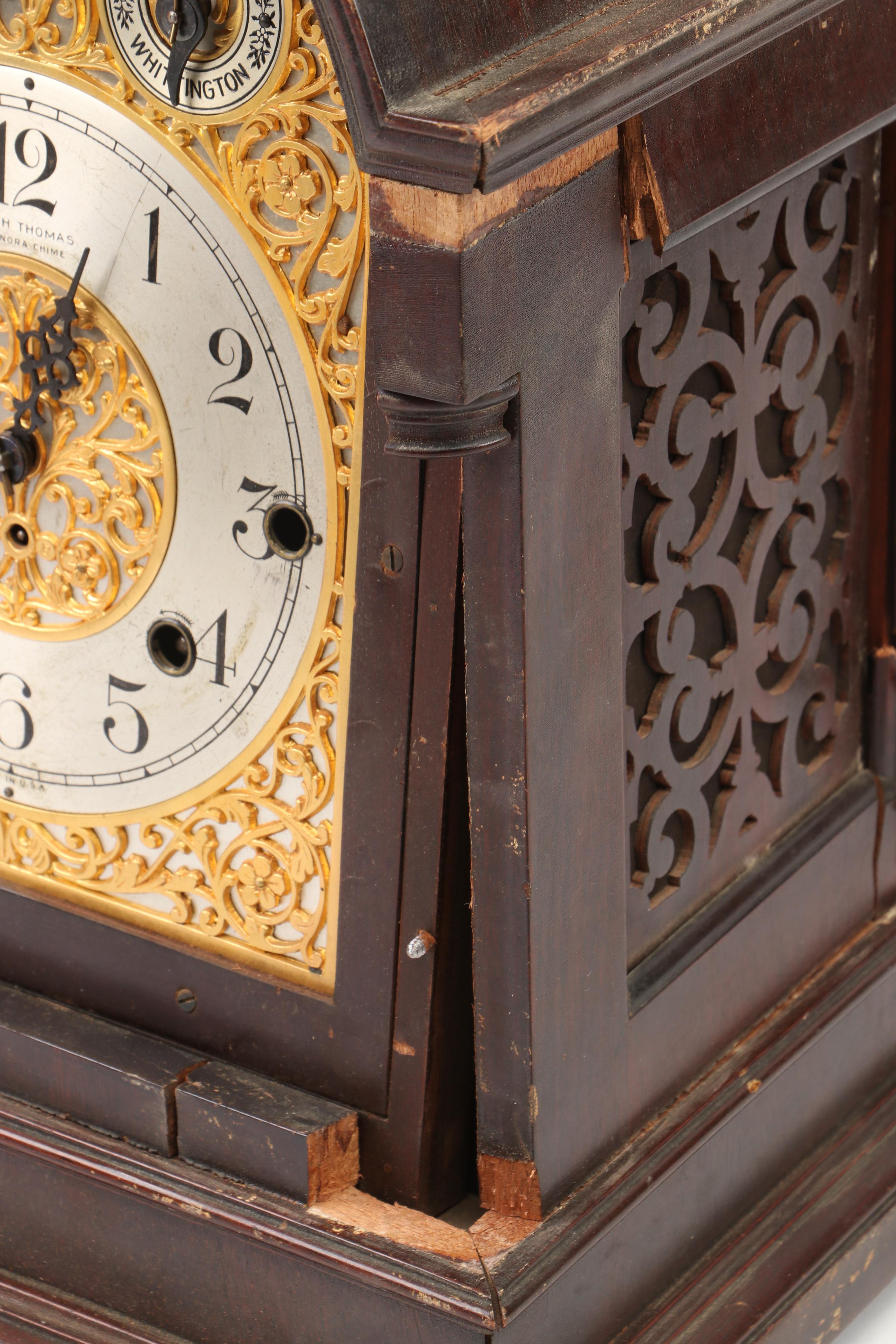 Seth Thomas Sonora Chime Mahogany Eight-Day Mantel Clock, Early 20th Century