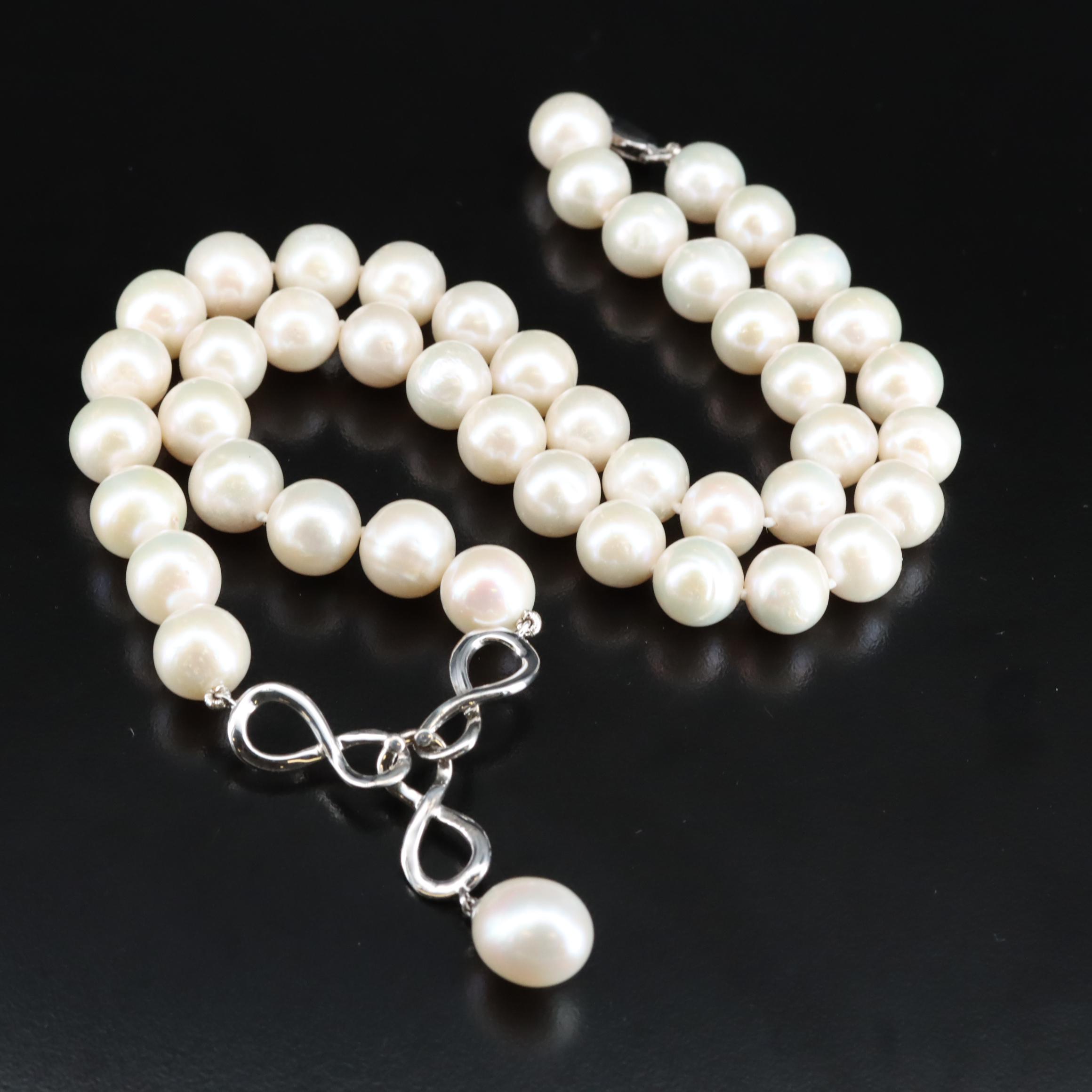 Sterling Pearl Necklace