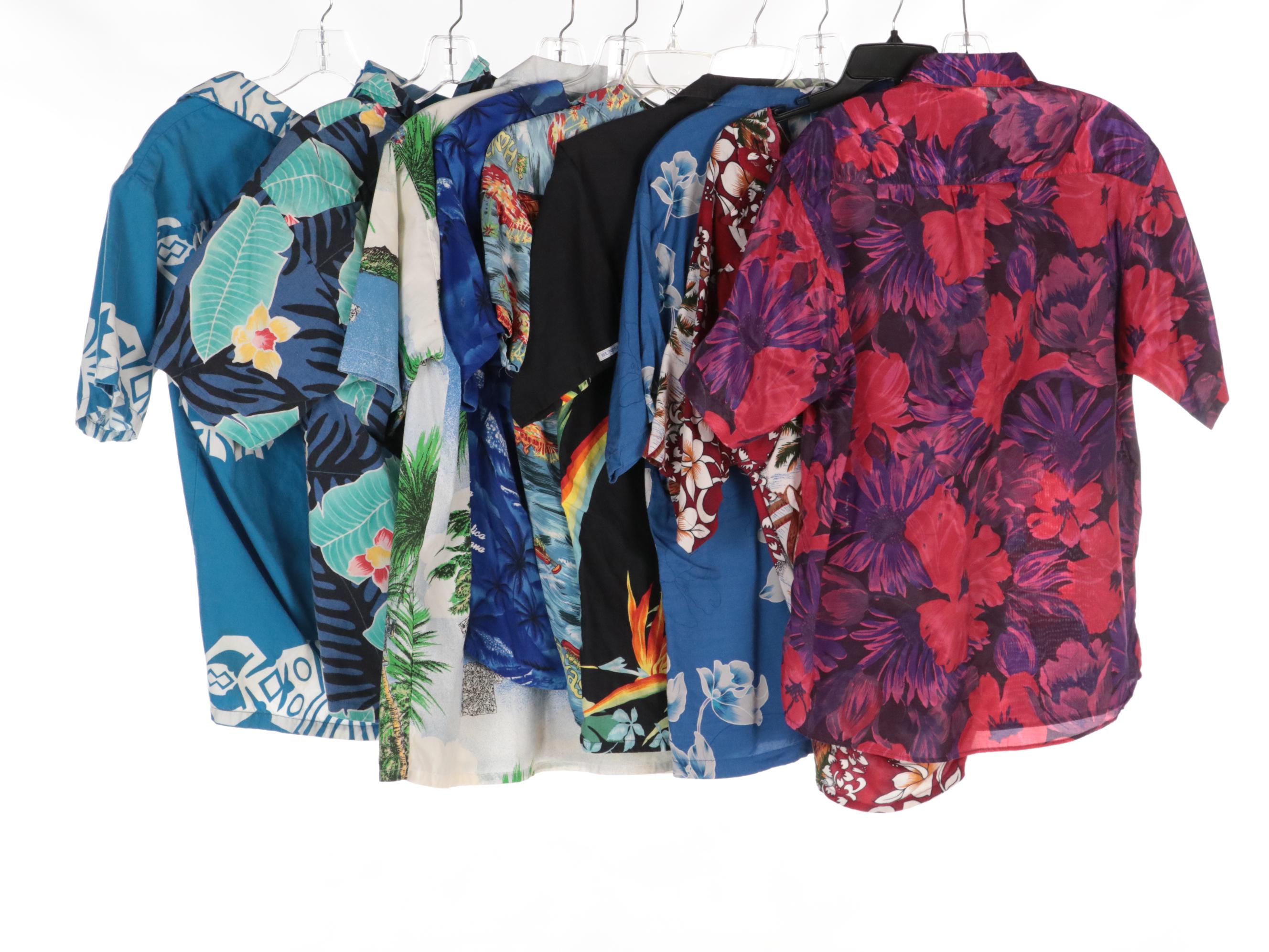 Men's Printed and Hawaiian Style Button-Up Shirts