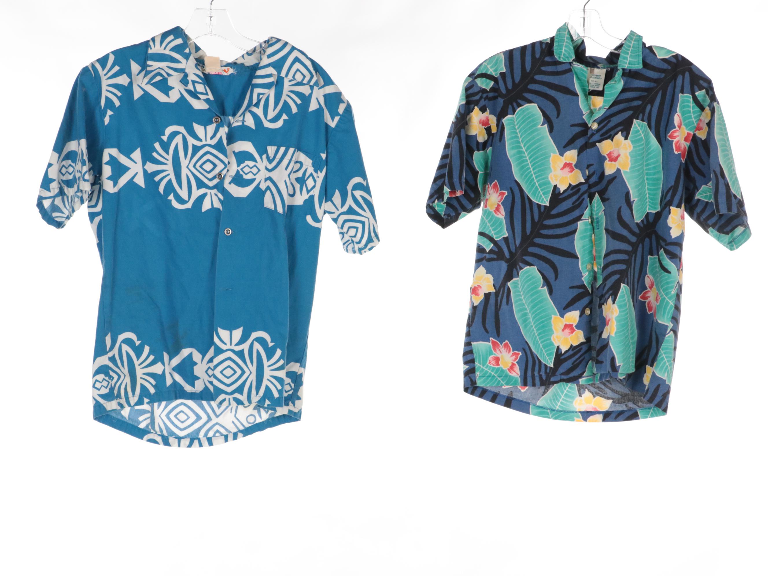 Men's Printed and Hawaiian Style Button-Up Shirts