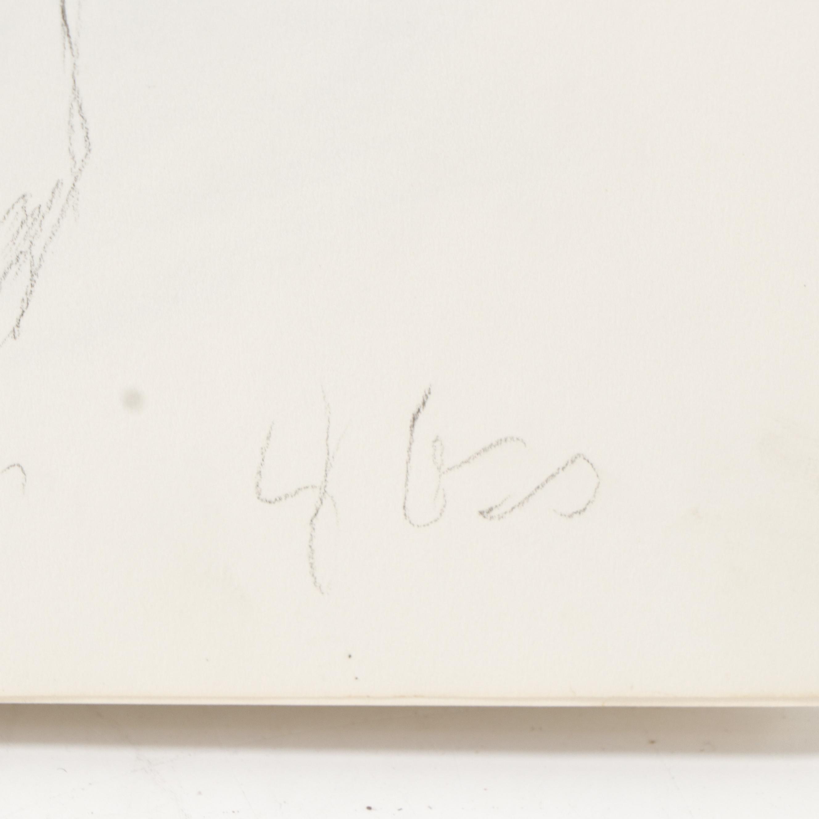 Gary Ross Sketch Pad with Drawings, Mostly Female Nude Figures in Graphite