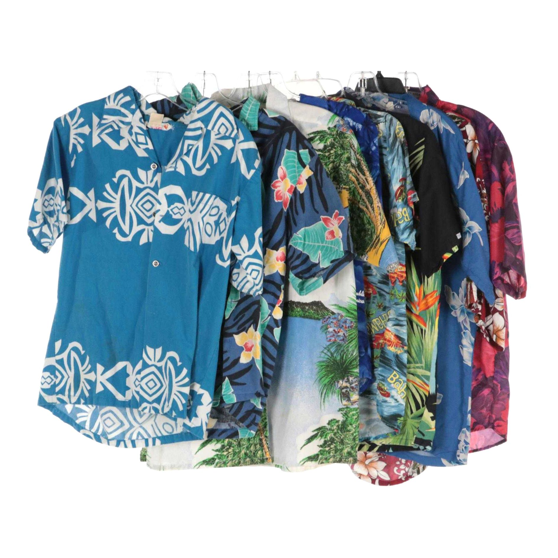 Men's Printed and Hawaiian Style Button-Up Shirts