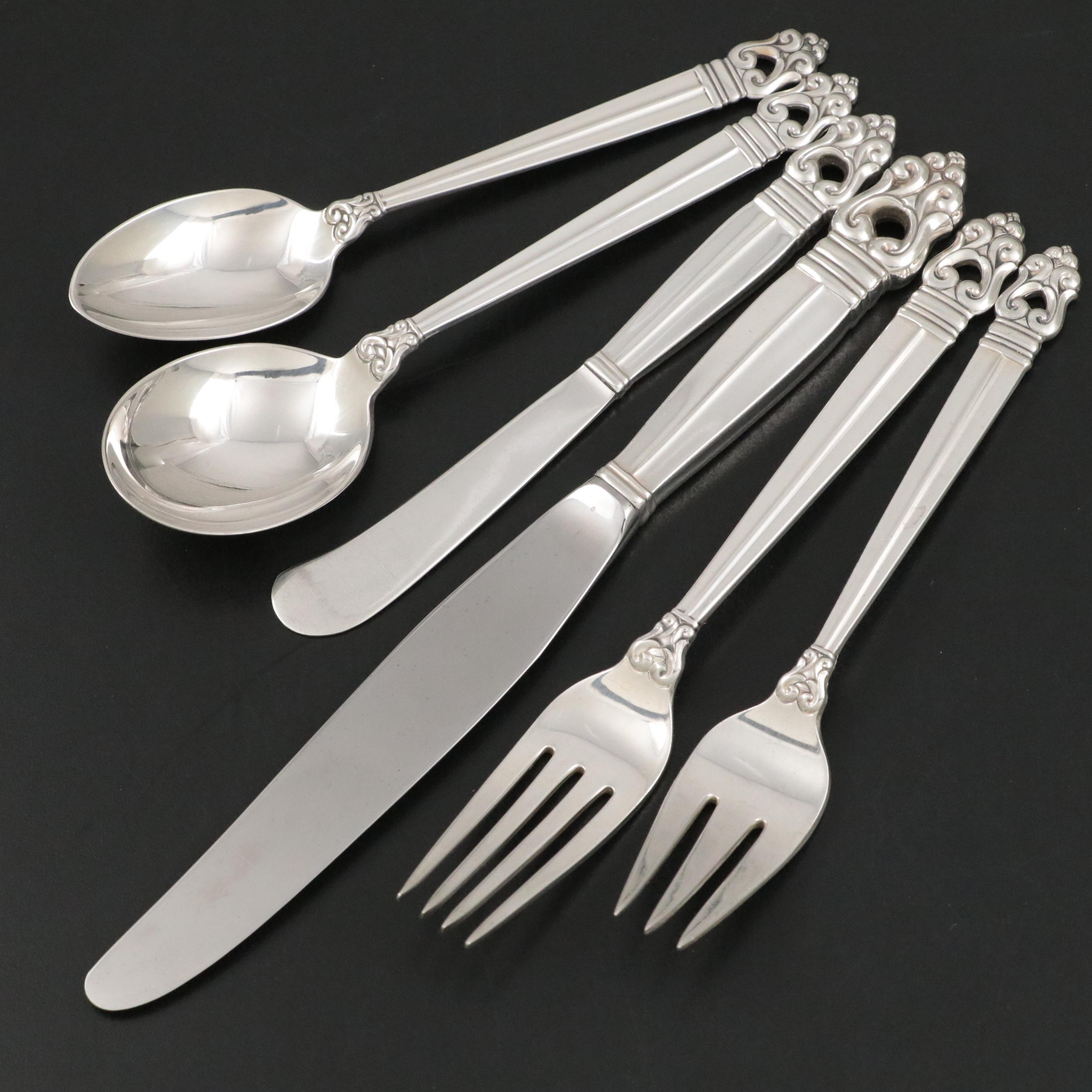 International "Royal Danish" Sterling Silver Flatware and Serving Utensils