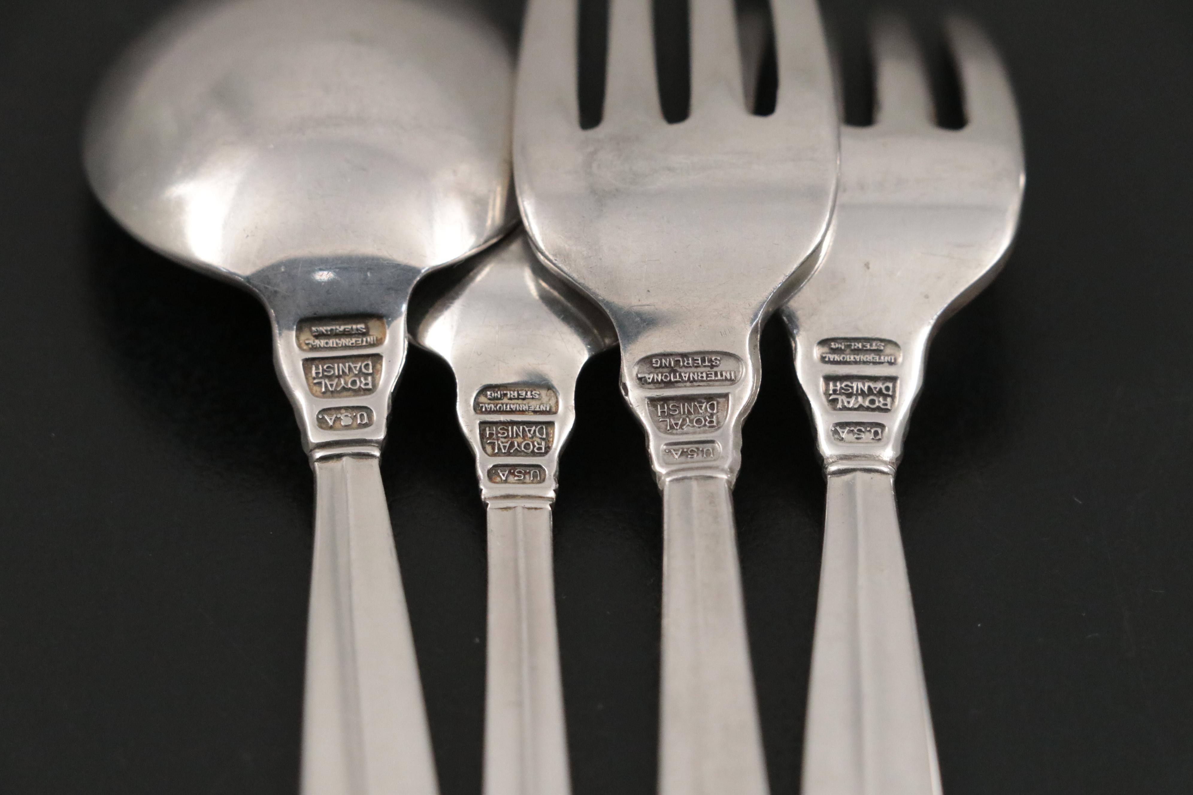 International "Royal Danish" Sterling Silver Flatware and Serving Utensils