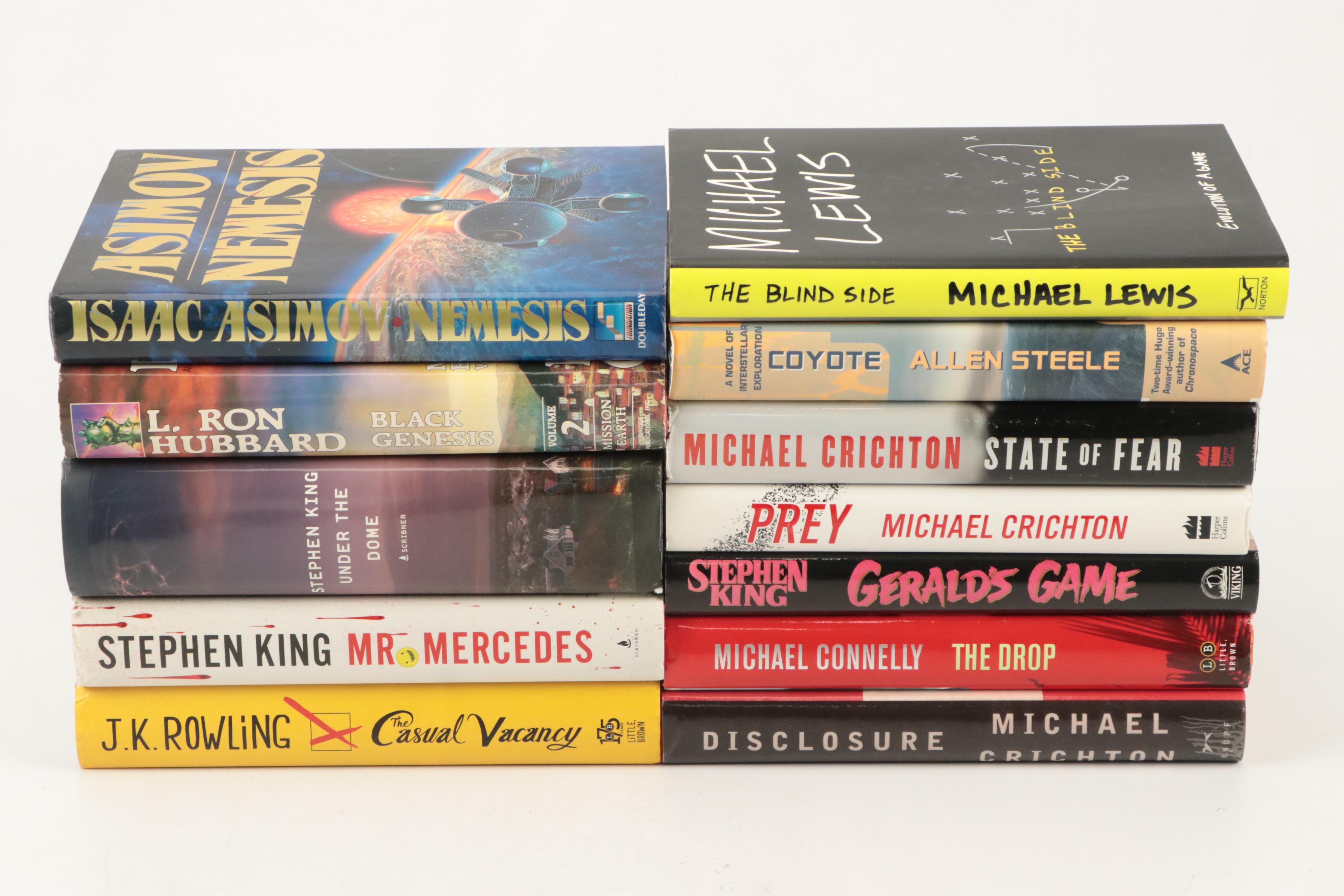 Fiction and Nonfiction Books Including Stephen King, Michael Crichton, and More