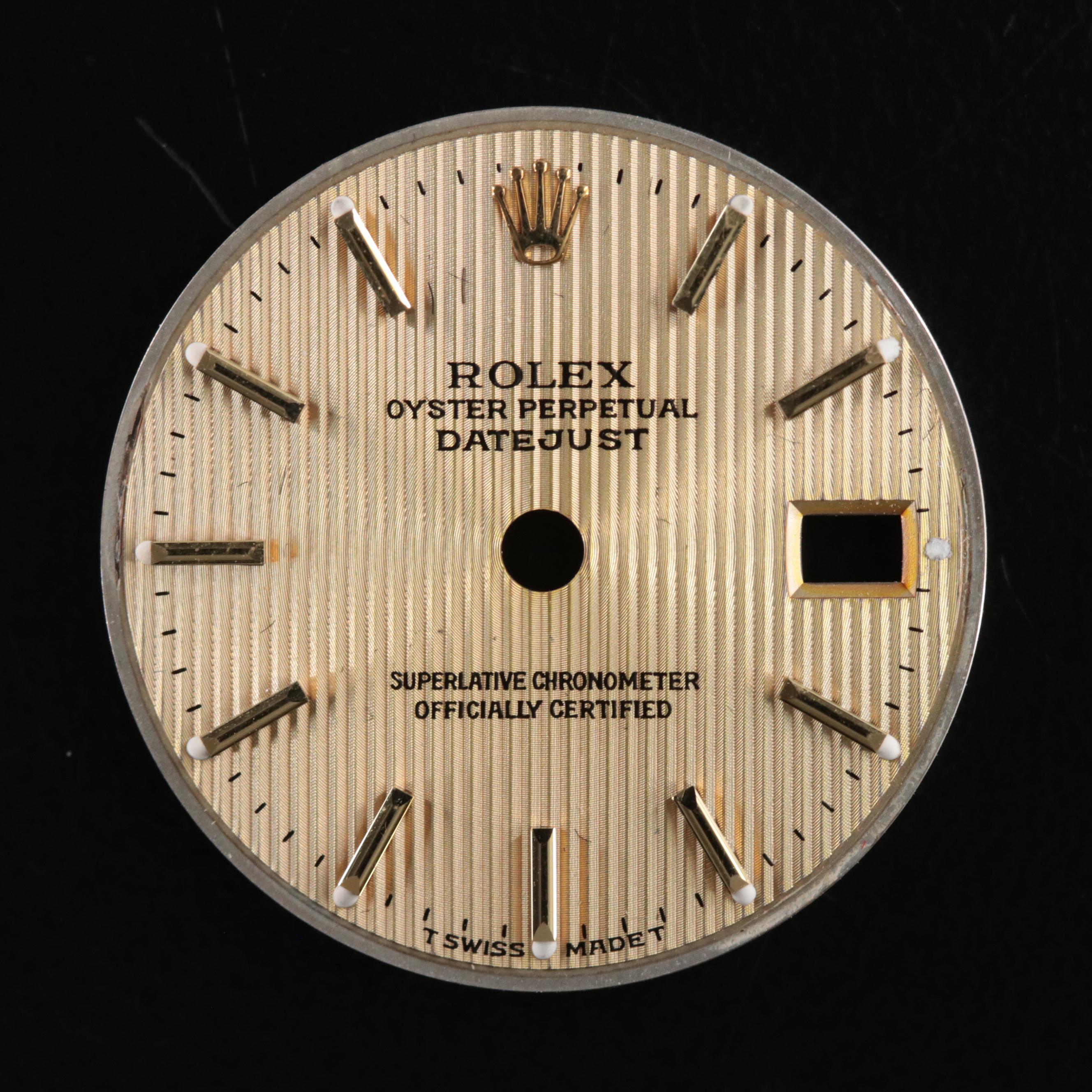 Pair of Rolex Oyster Perpetual Date and Datejust Watch Dials