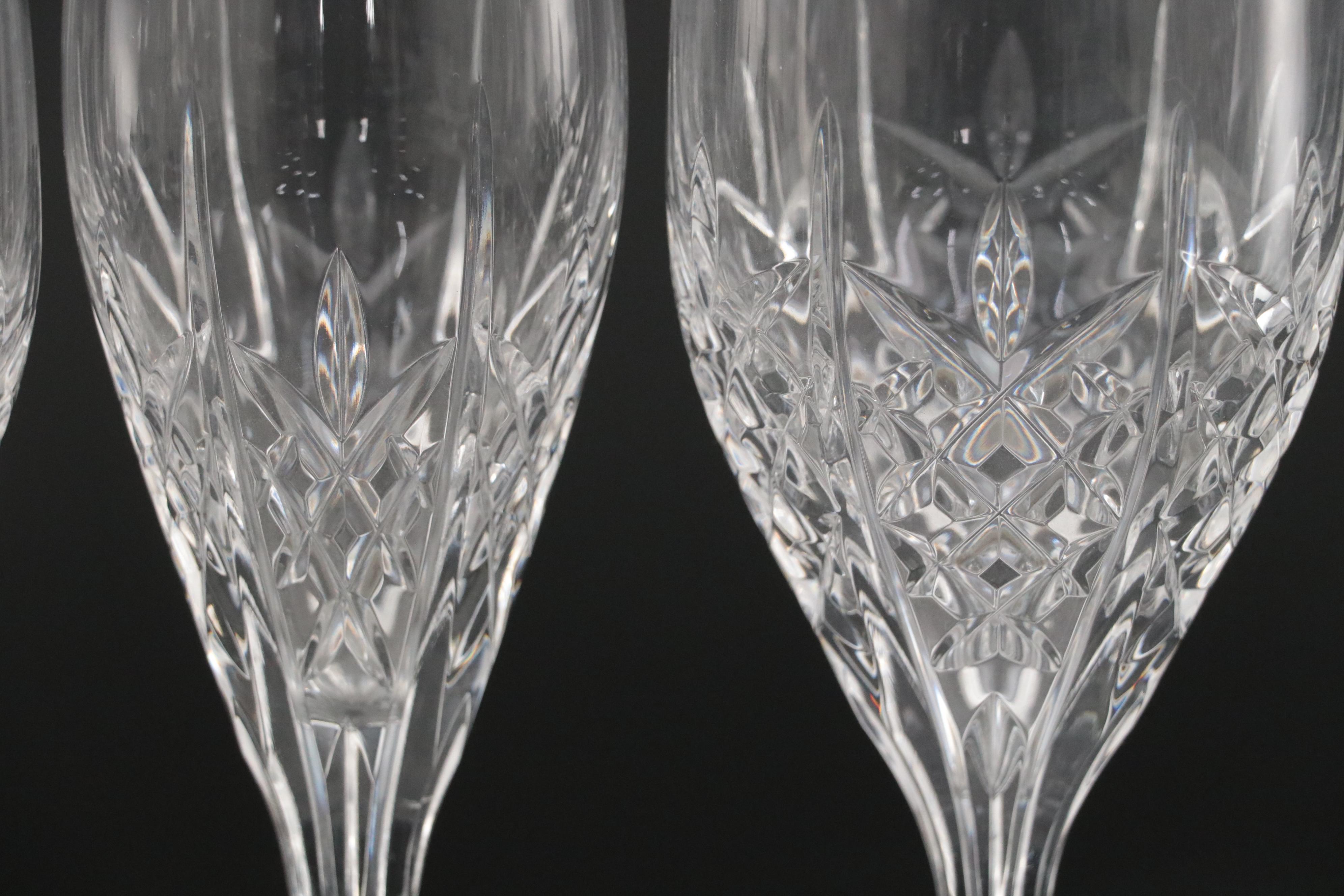 Gorham "Gabrielle" Crystal Water Goblets, Wine Glasses, and Champagne Flutes