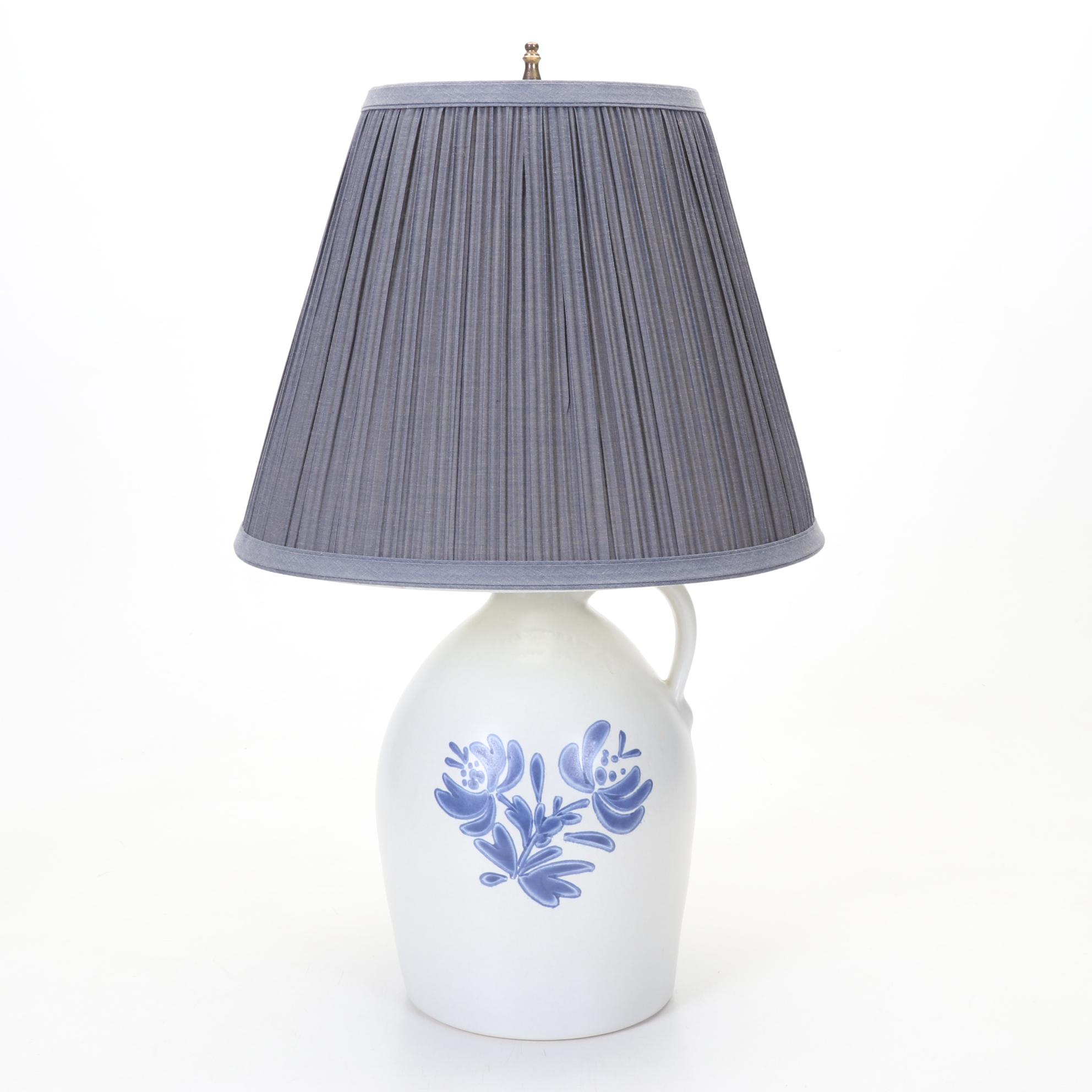 Pfaltzgraff "Yorktowne" Table Lamp and Signed Art Pottery Featuring Nafziger