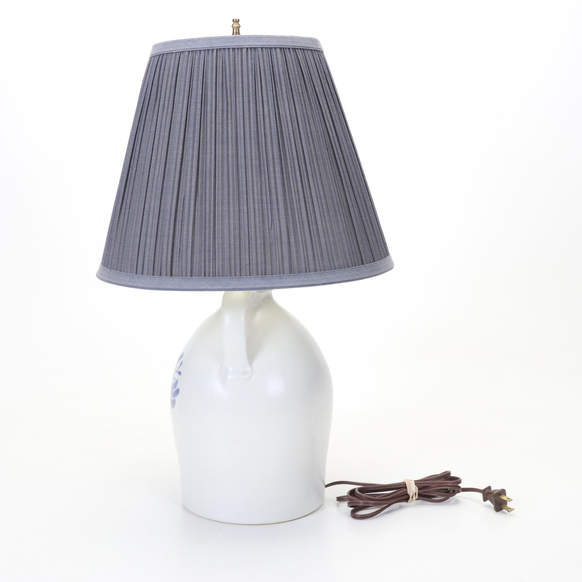 Pfaltzgraff "Yorktowne" Table Lamp and Signed Art Pottery Featuring Nafziger