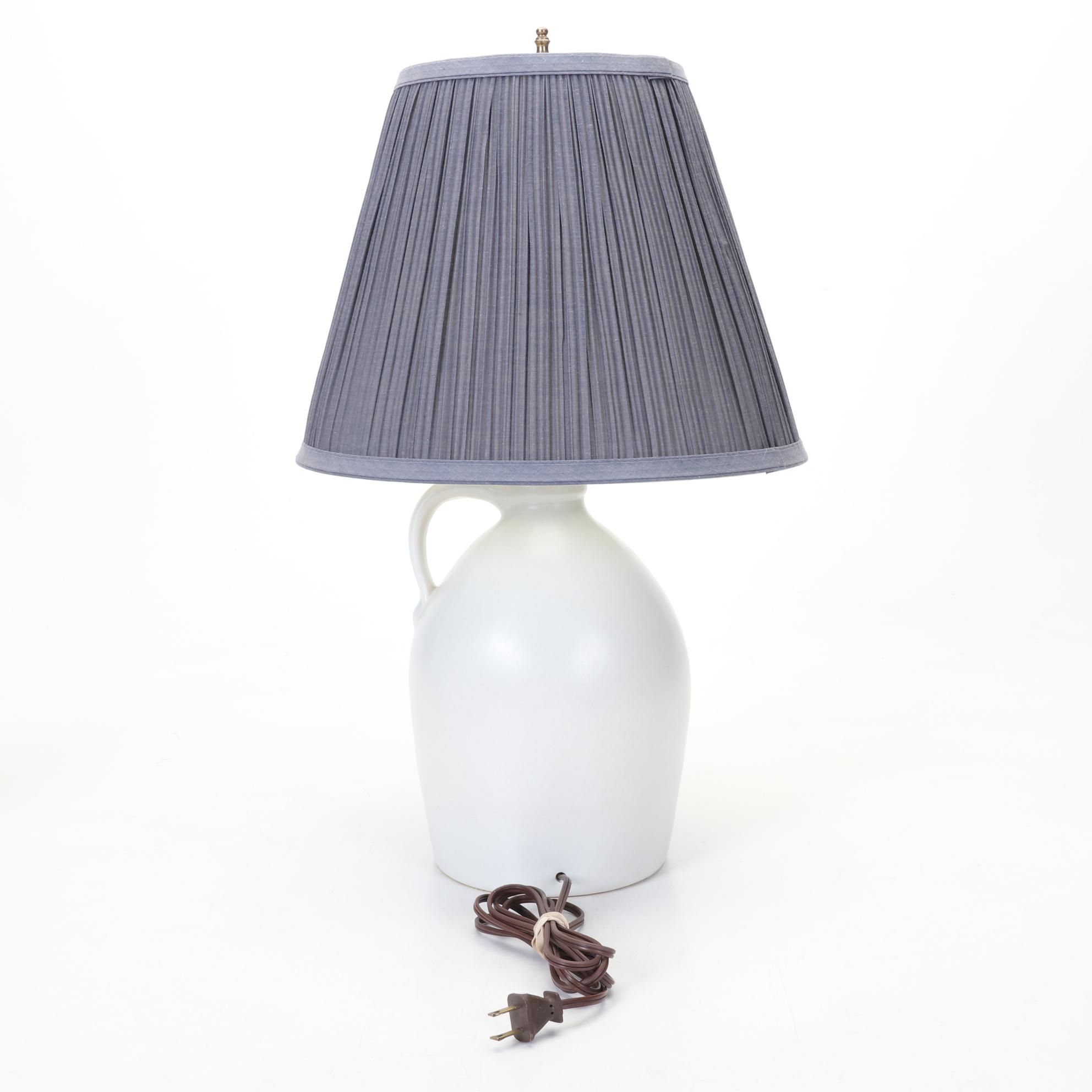 Pfaltzgraff "Yorktowne" Table Lamp and Signed Art Pottery Featuring Nafziger