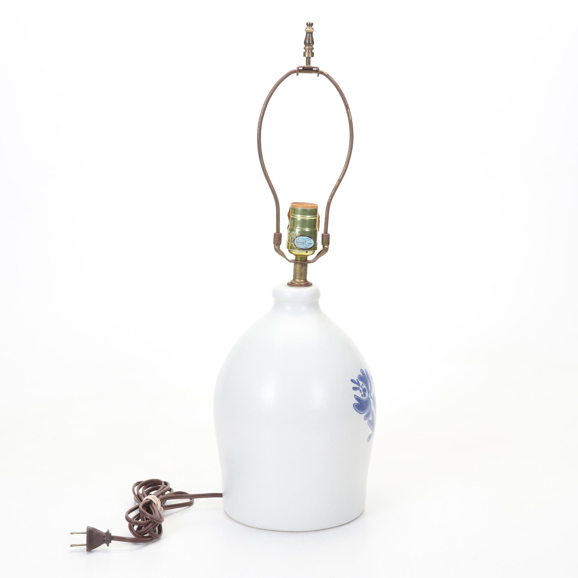 Pfaltzgraff "Yorktowne" Table Lamp and Signed Art Pottery Featuring Nafziger