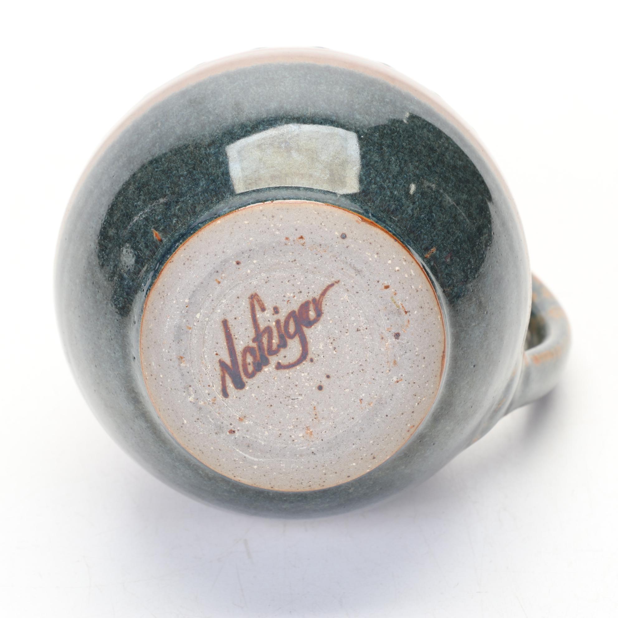 Pfaltzgraff "Yorktowne" Table Lamp and Signed Art Pottery Featuring Nafziger