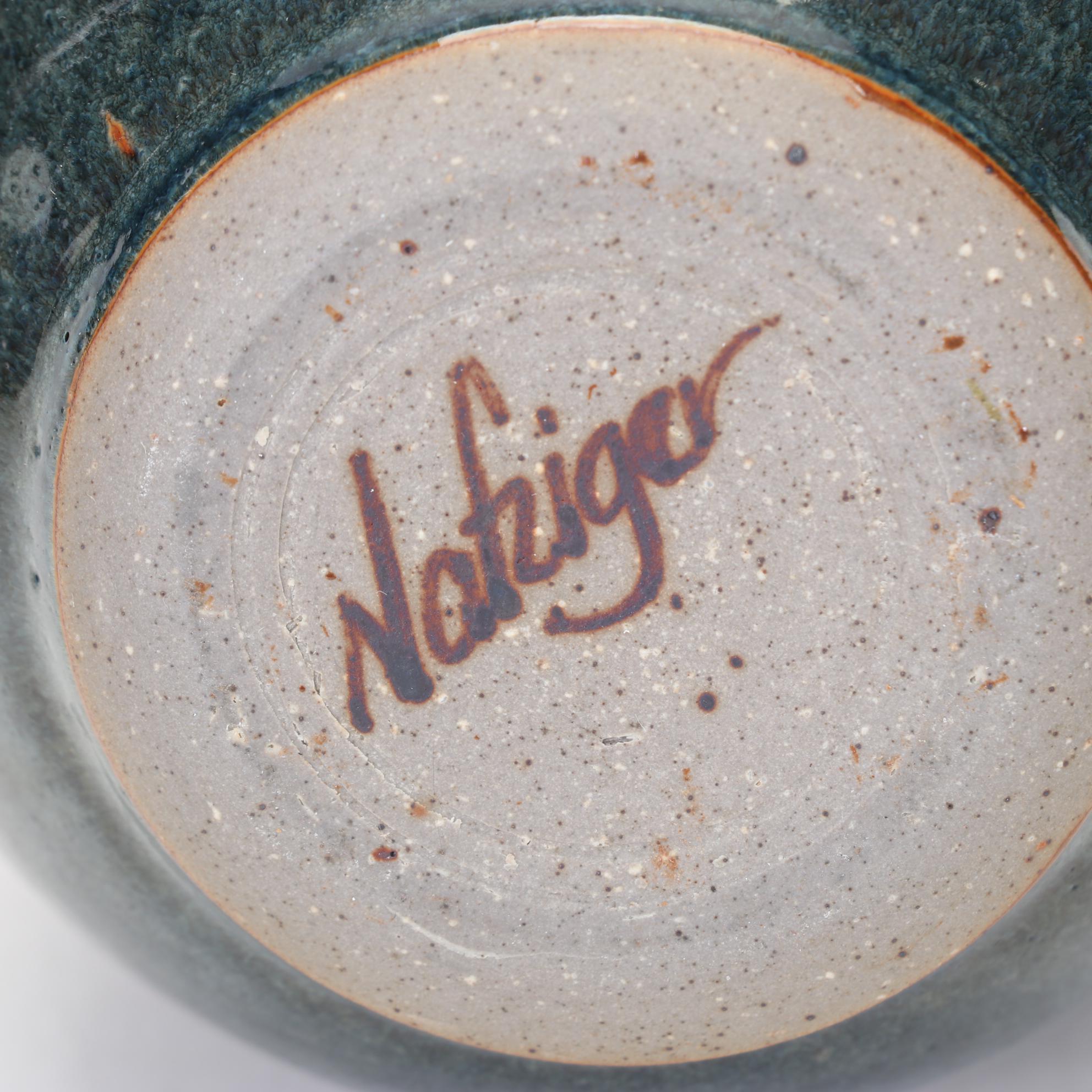 Pfaltzgraff "Yorktowne" Table Lamp and Signed Art Pottery Featuring Nafziger