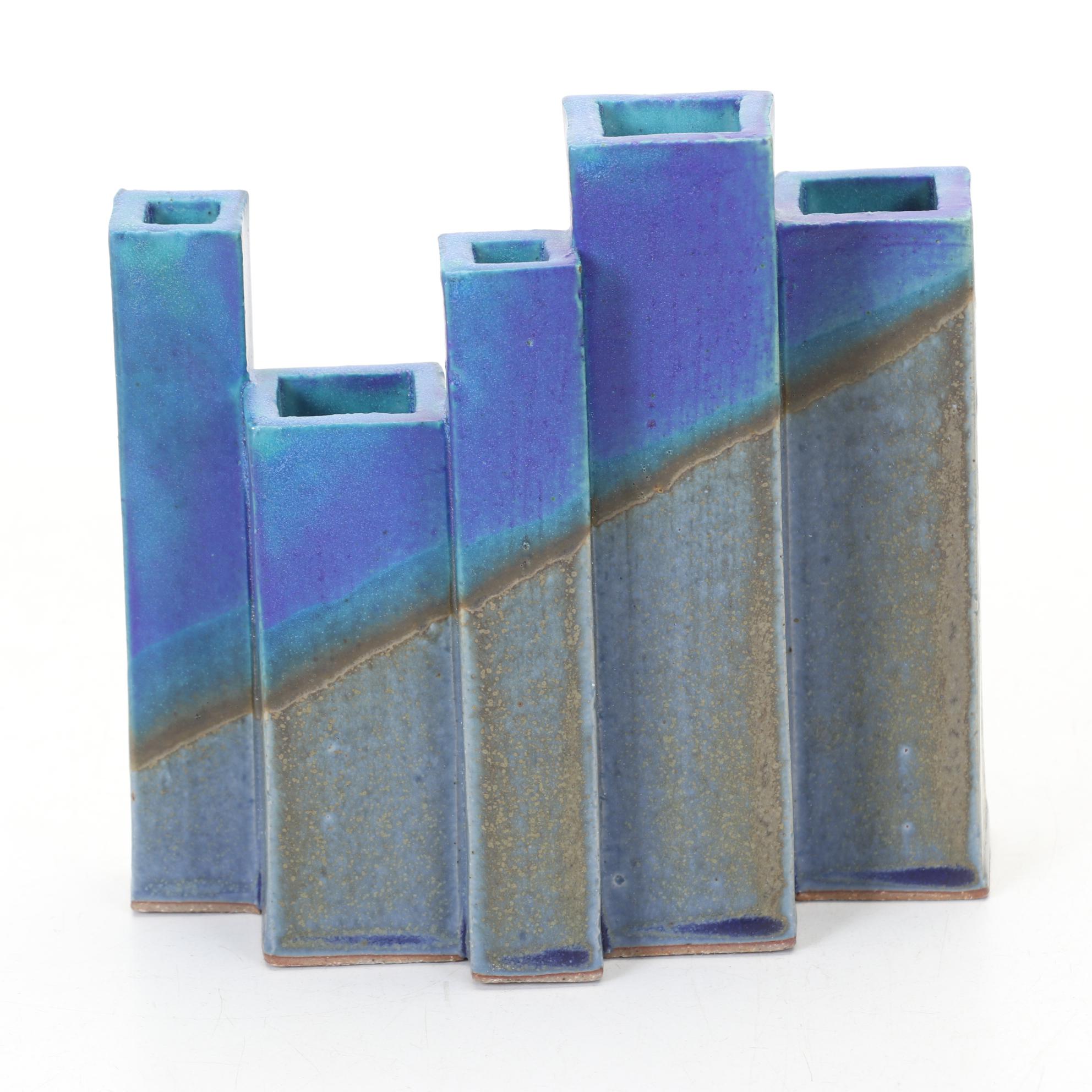 Pfaltzgraff "Yorktowne" Table Lamp and Signed Art Pottery Featuring Nafziger