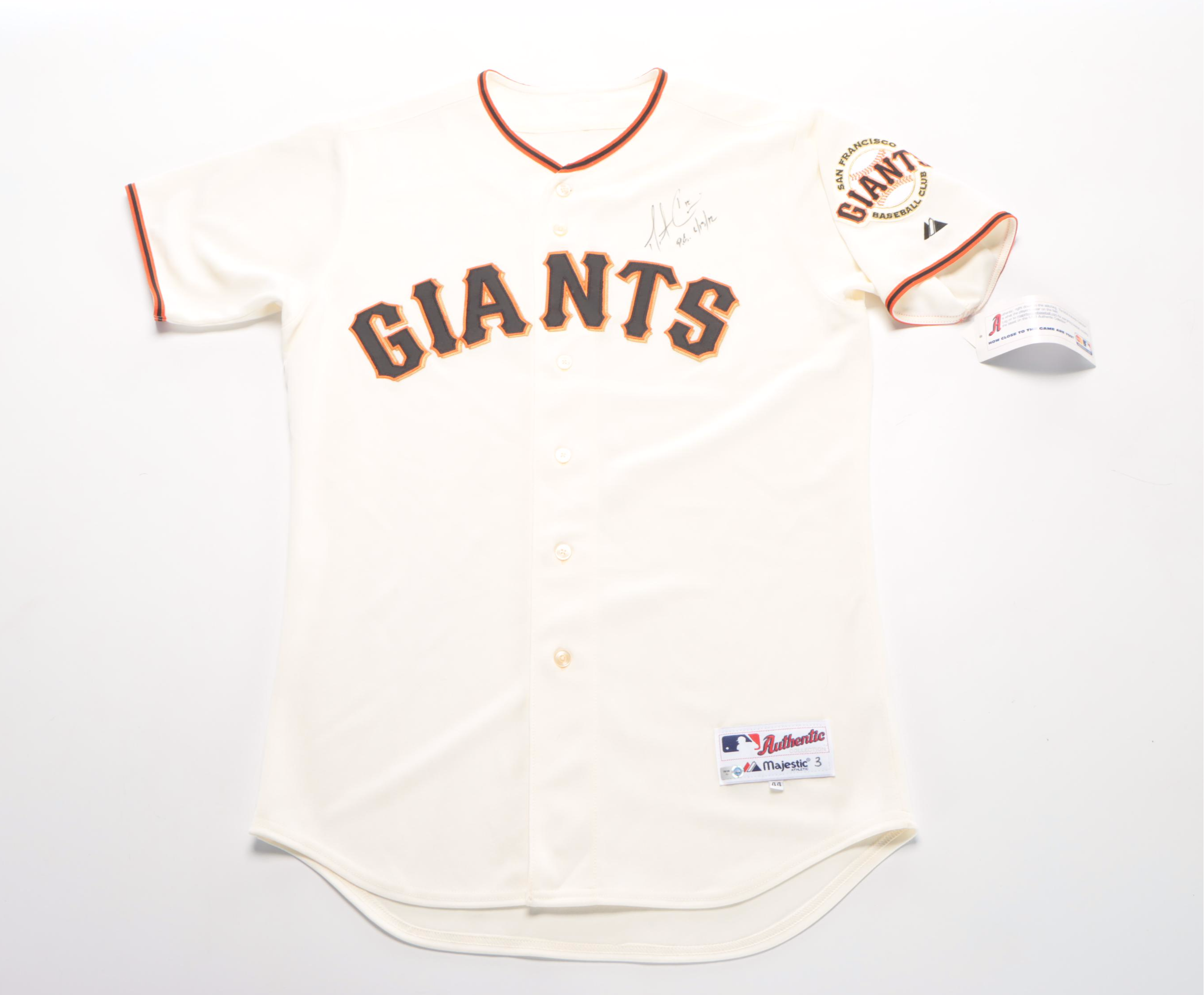 Matt Cain, Moisés Alou, and Felipe Alou Signed Giants Baseball Jerseys with More