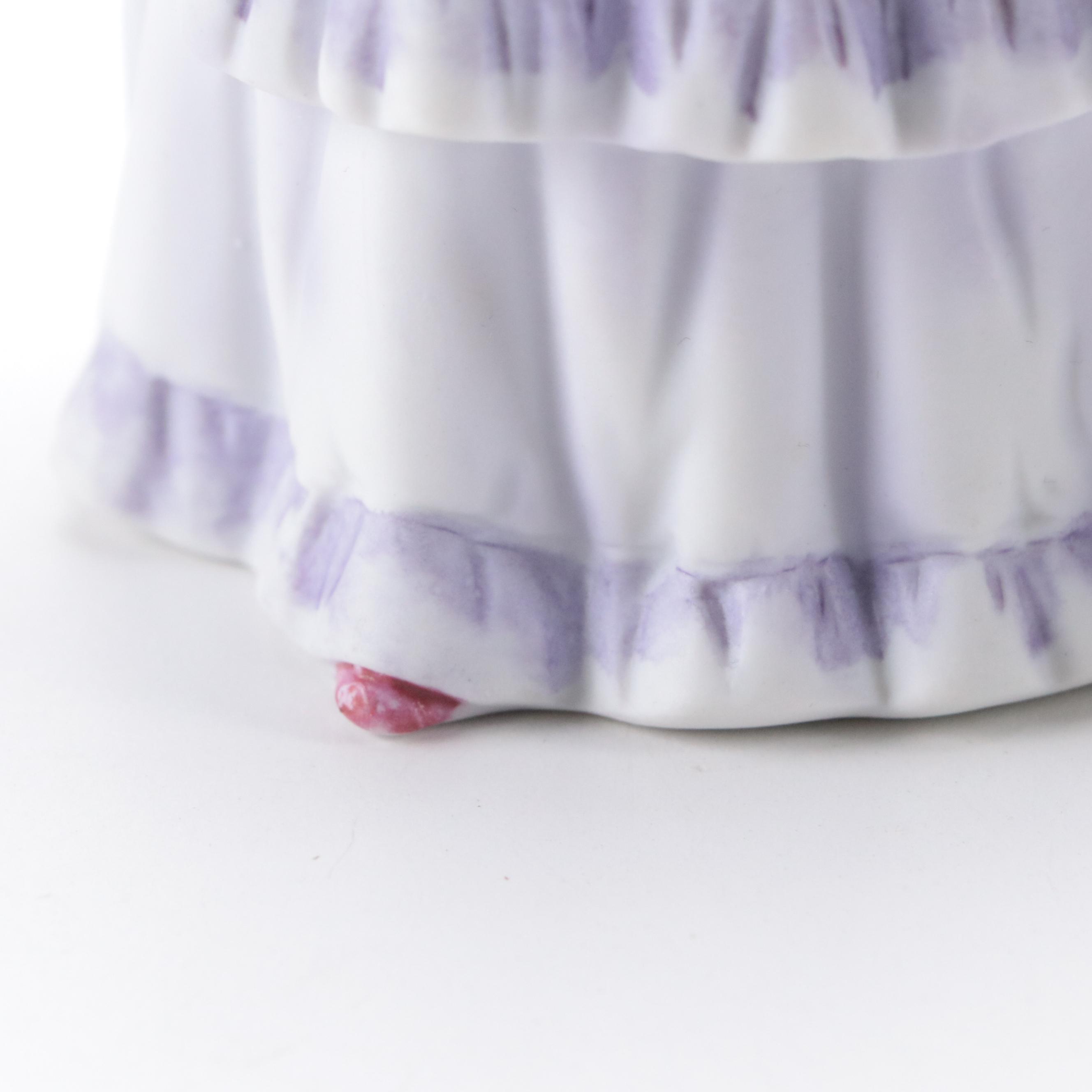 Avon Porcelain Mrs. Albee Award Figurine with Homco Porcelain Figurines